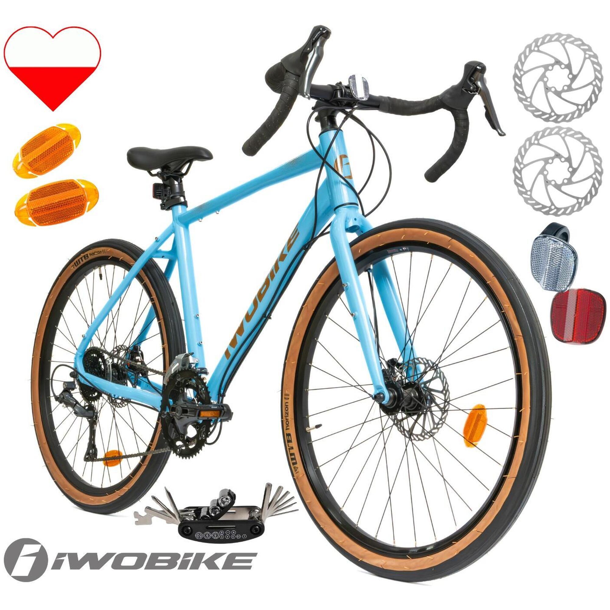 Rower Męski Gravel 27,5" Shimano Claris Tarcze Aluminium IWOBIKE 2025 Lekki