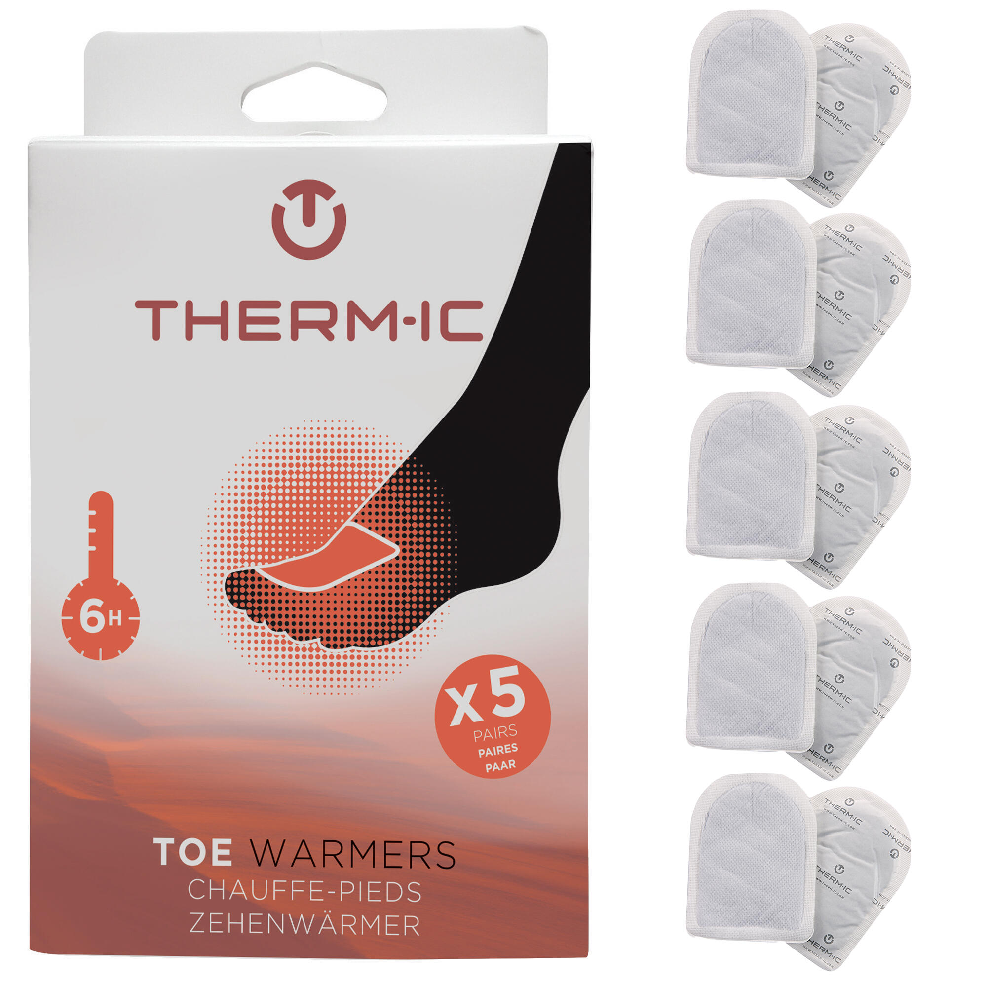 Ocieplacze na palce u stóp ski dla doroslych Therm-ic Toe Warmers pudelko 5 par
