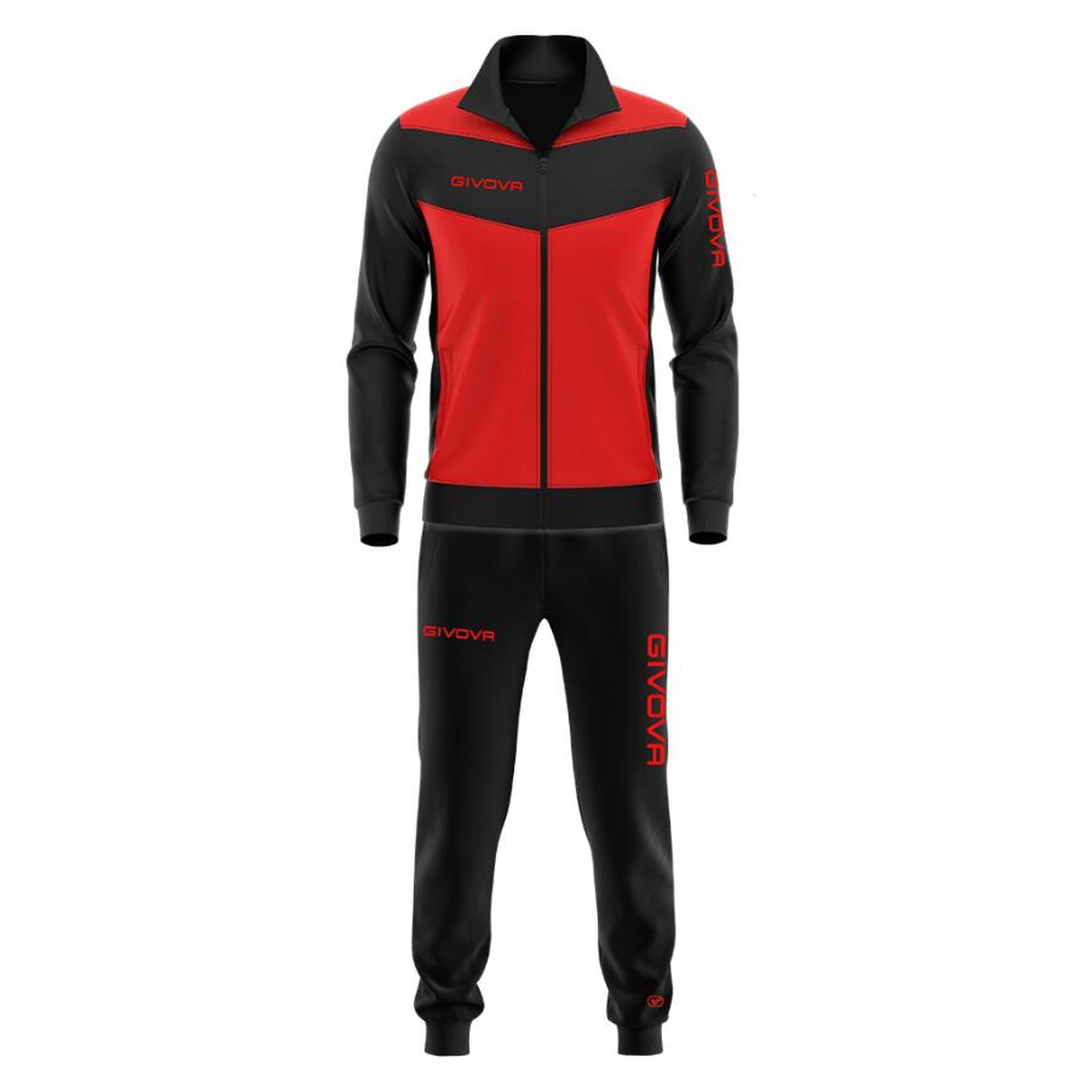 Dres piłkarski dla dorosłych Givova Luxury Visa czarno-czerwony