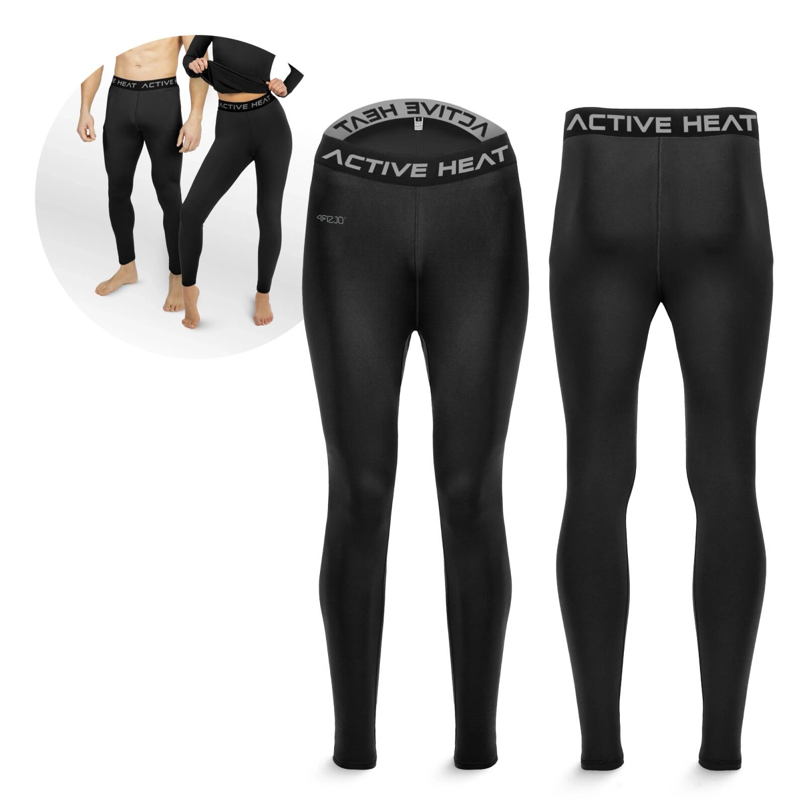 Ciepłe spodnie termiczne unisex 4FIZJO ACTIVE HEAT czarne