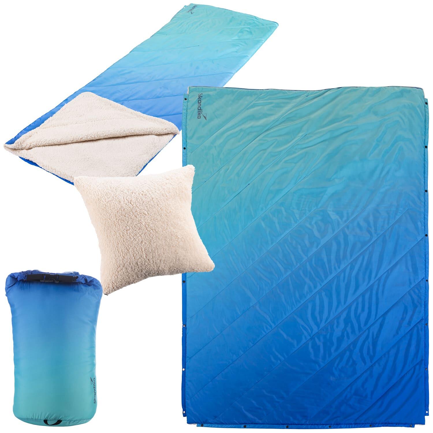 Kołdra kempingowa, turystyczna Liva 4 w 1 śpiwór, pled, peleryna, poduszka