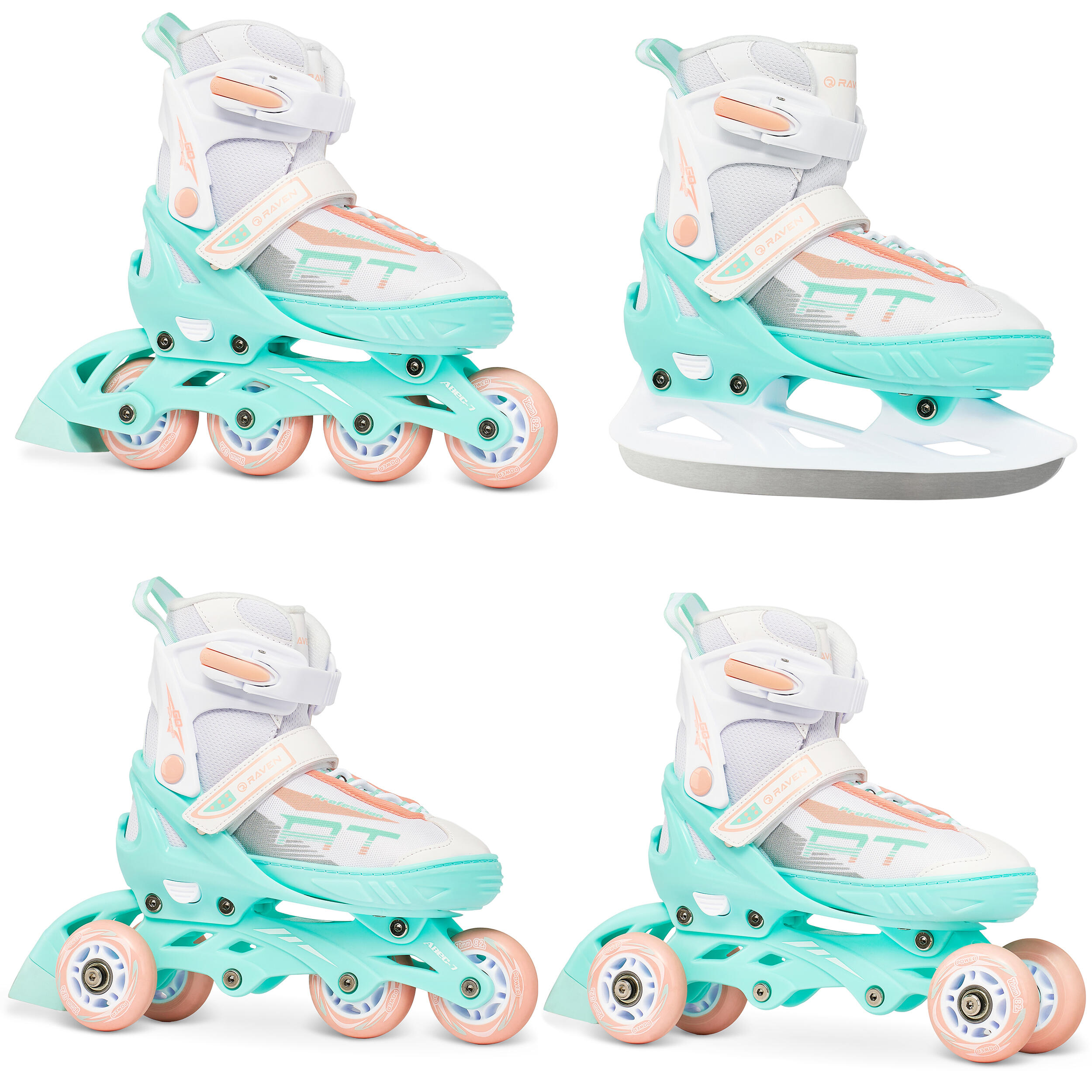 Rolki Wrotki Łyżwy Hokejowe 4w1 Raven Profession