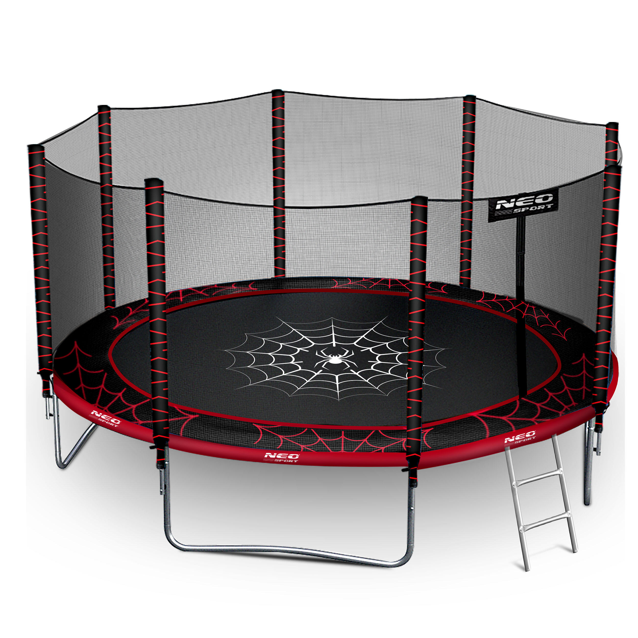 Trampolina ogrodowa z siatką zewnętrzną Neo-Sport 374cm 12ft