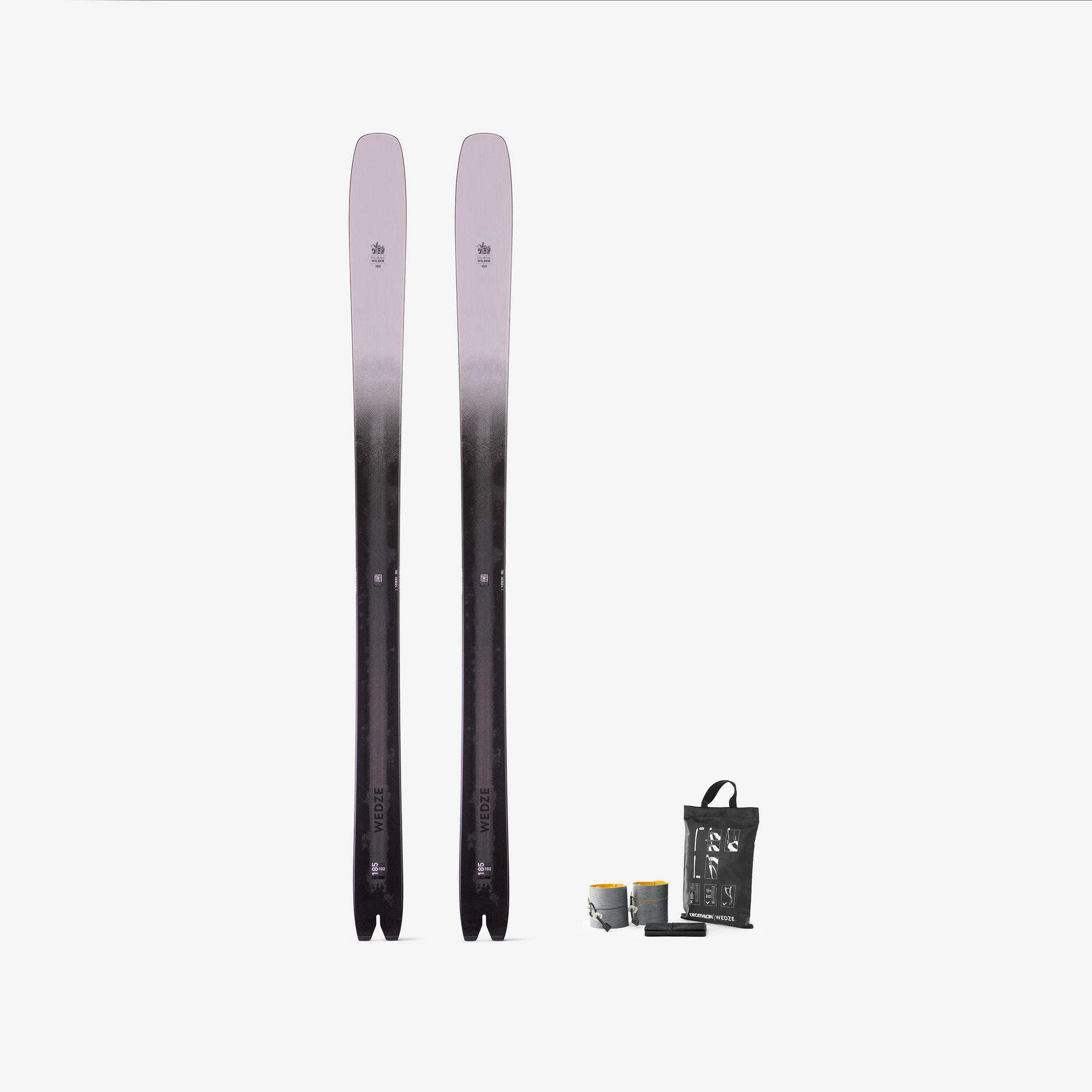 Narty skiturowe Wedze Wilder 102 z fokami, bez wiązań