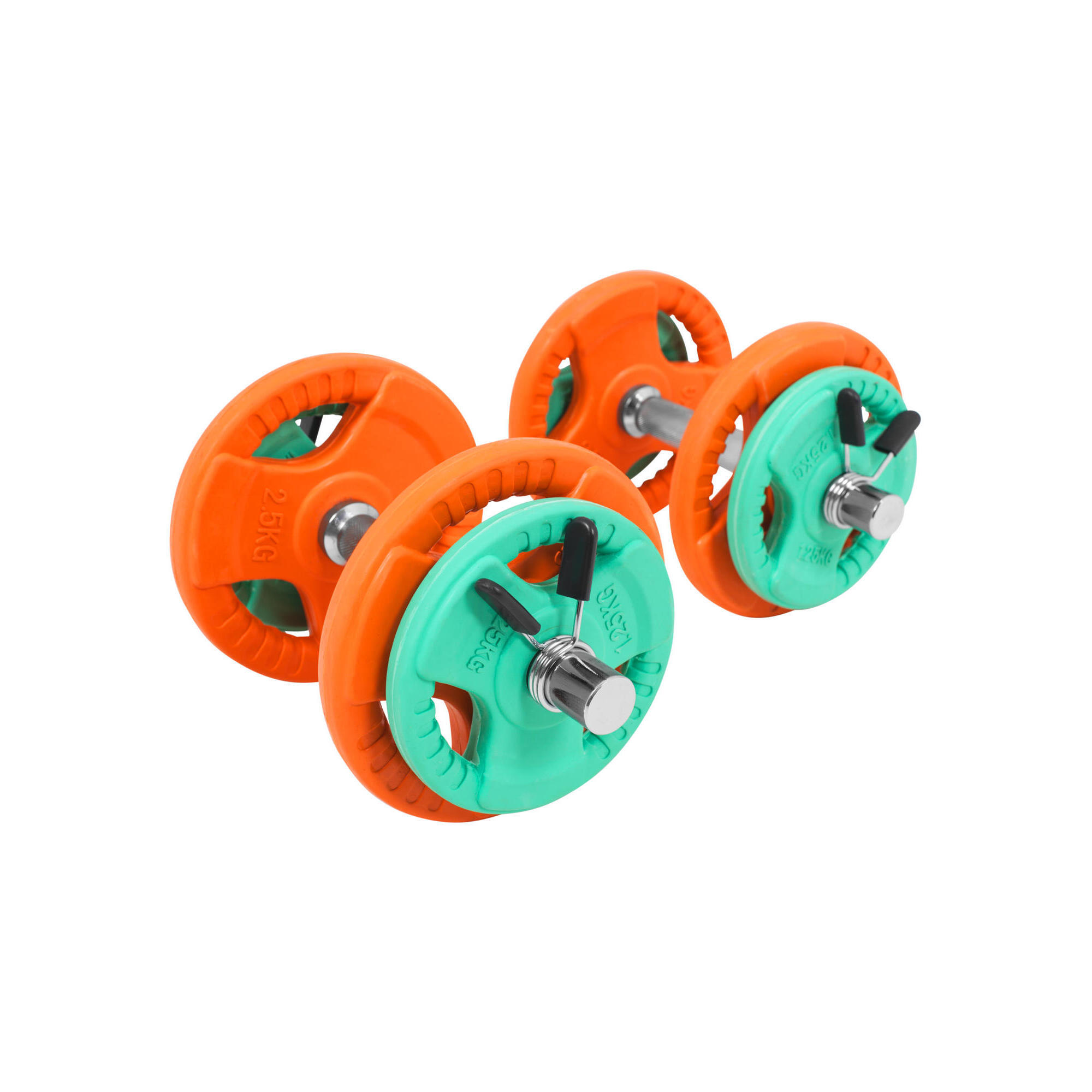 2x10 kg zestaw hantli gumowanych 31 mm krótkich typu Gripper