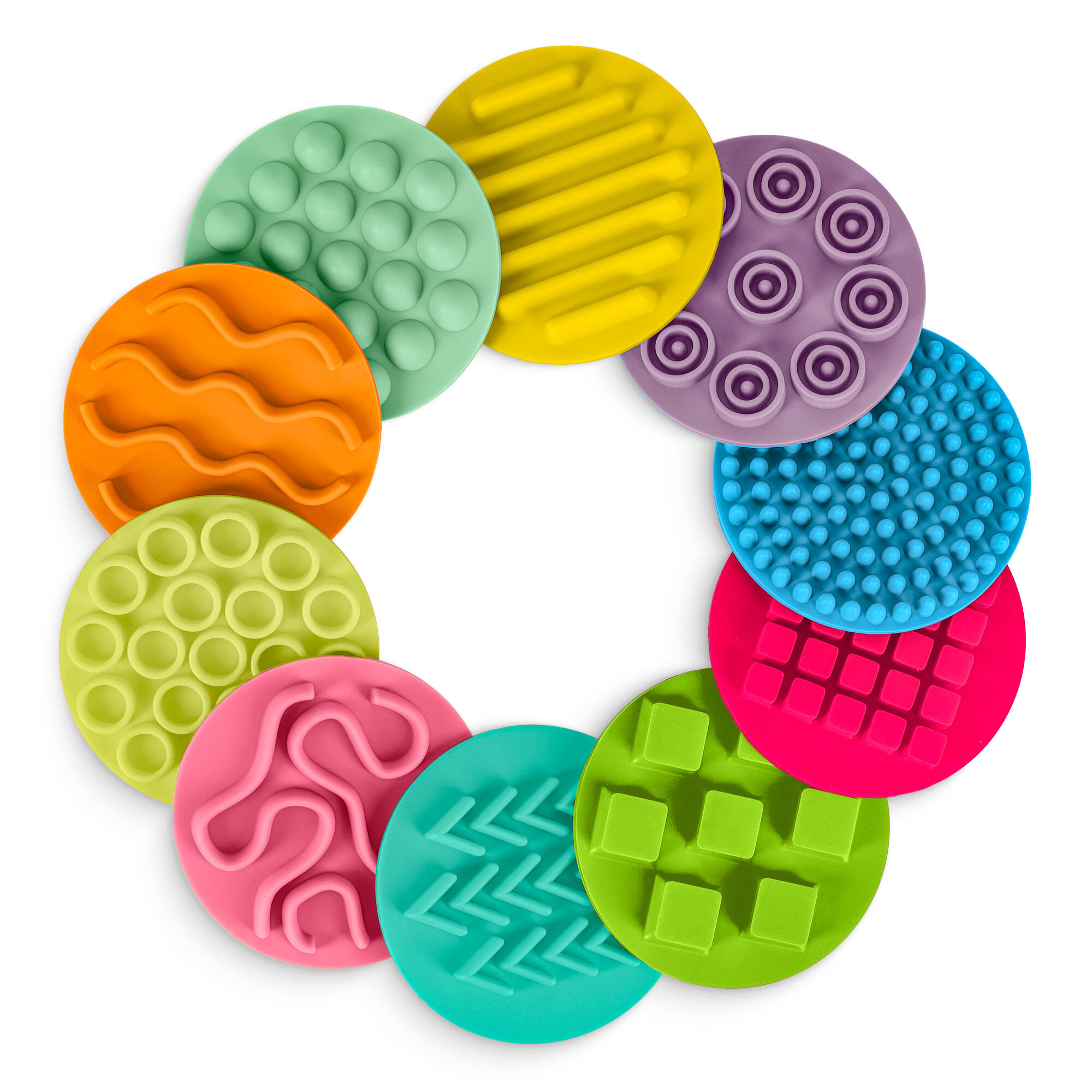 Dyski sensoryczne dla dzieci do zabawy i ćwiczeń 4FIZJO średnica 10 cm