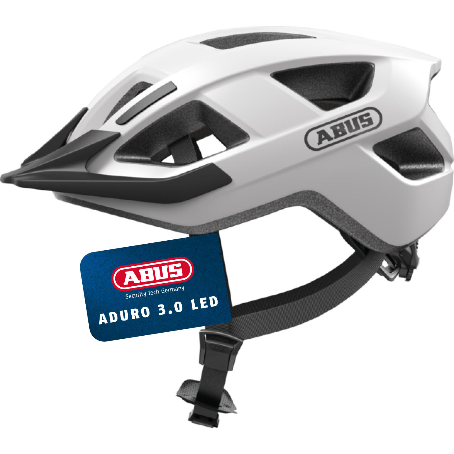 Miejski kask rowerowy Aduro 3.0 LED, biały polarny