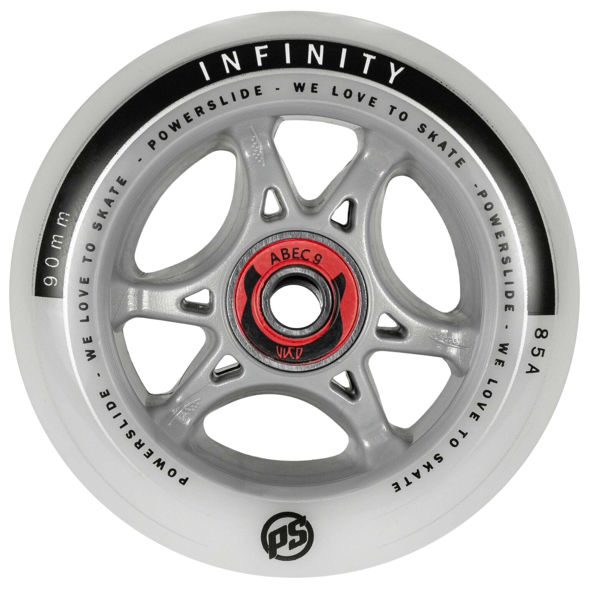 Inline-Skate wheel Powerslide Infinity 90 RTR Abec9/Spacer (x4)