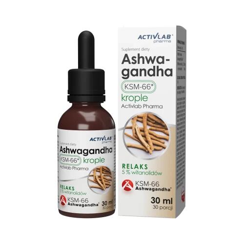 Krople z Ashwagandhą relaks i opanowanie KSM-66® Activlab Pharma