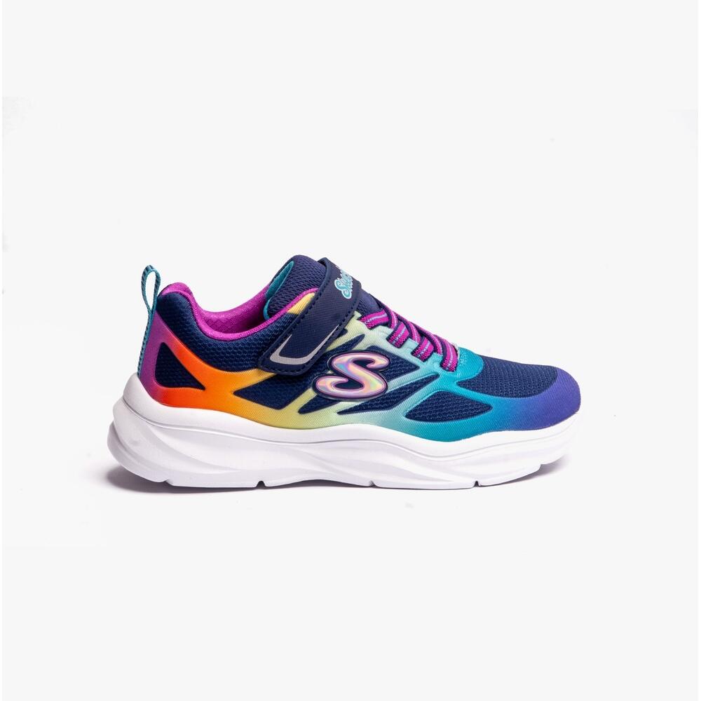 BUTY dziecięce SKECHERS sportowe 303503L-NVMT kolorowe na rzepę lekkie 33