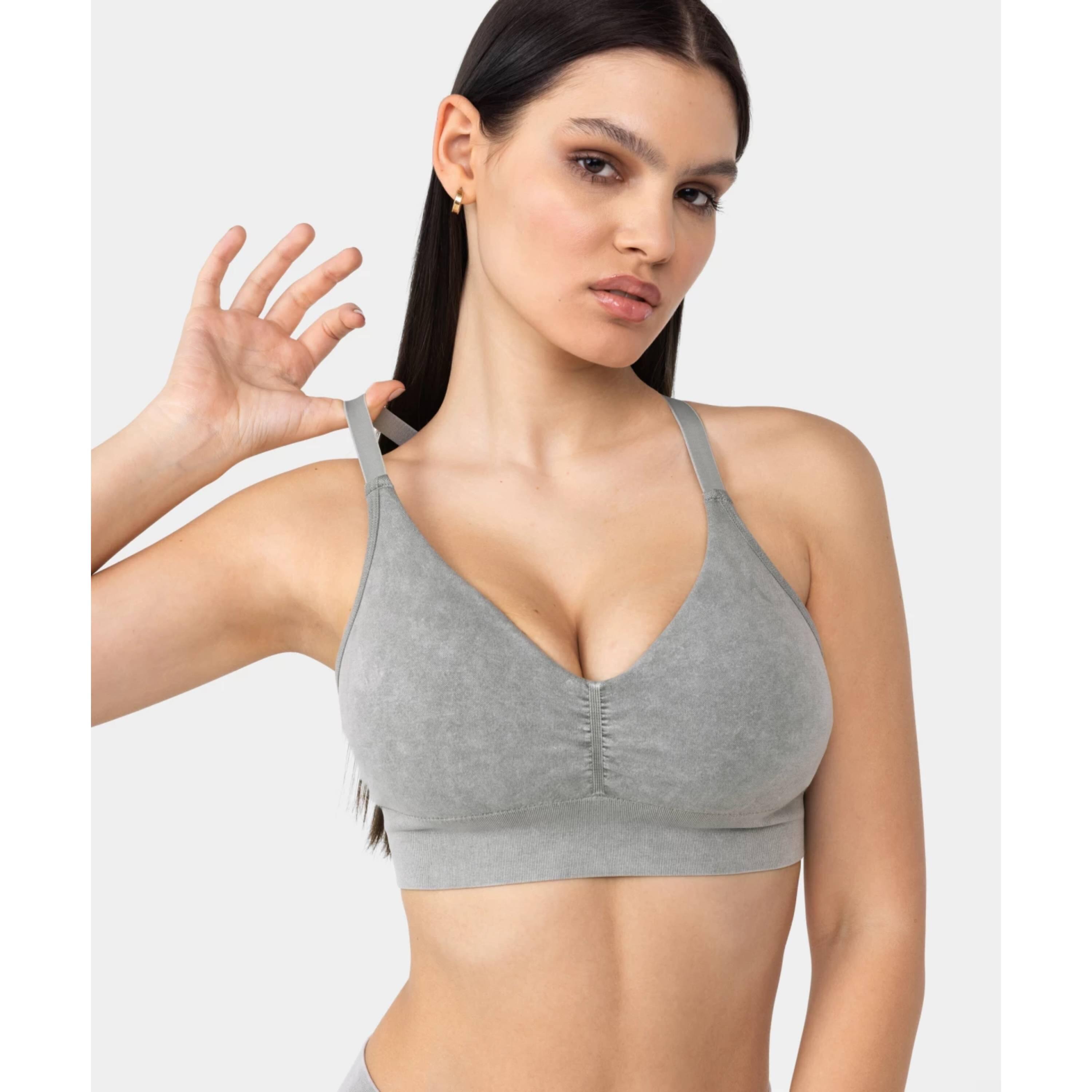 Biustonosz Carpatree Marble Story bezszwowy zielony