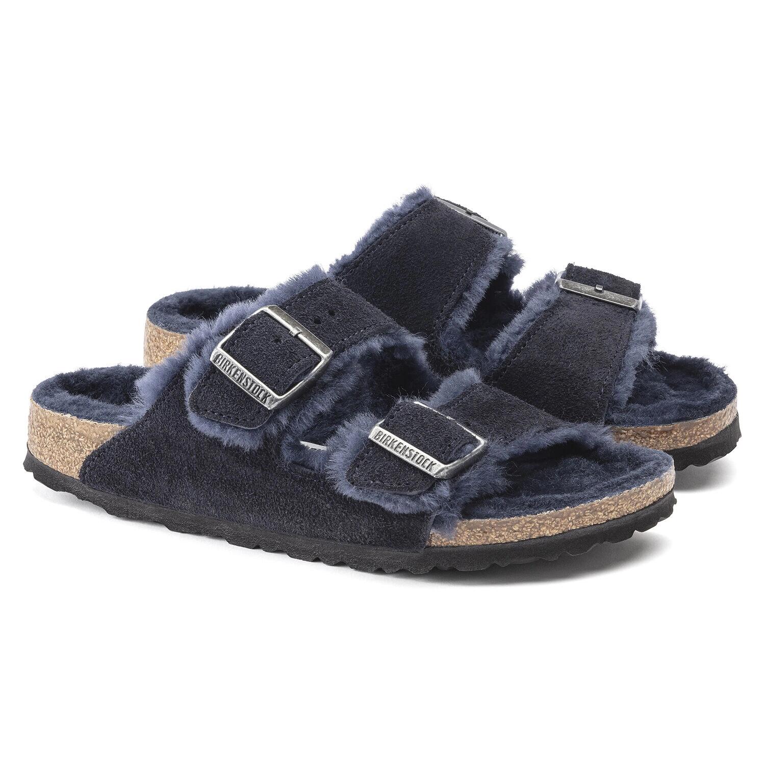 Klapki Birkenstock Arizona VL Shearling Midnight narrow (1020583)