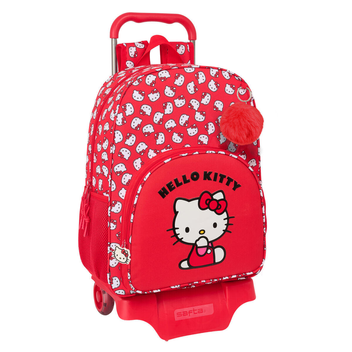 Torba szkolna z kółkami Hello Kitty Iconic Czerwony