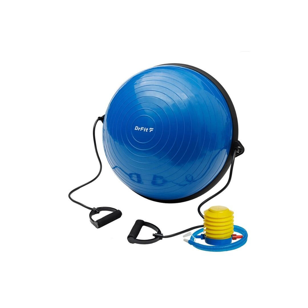 Bosu platforma do balansowania z wypustkami i linkami + pompka ø 58 cm DrFit