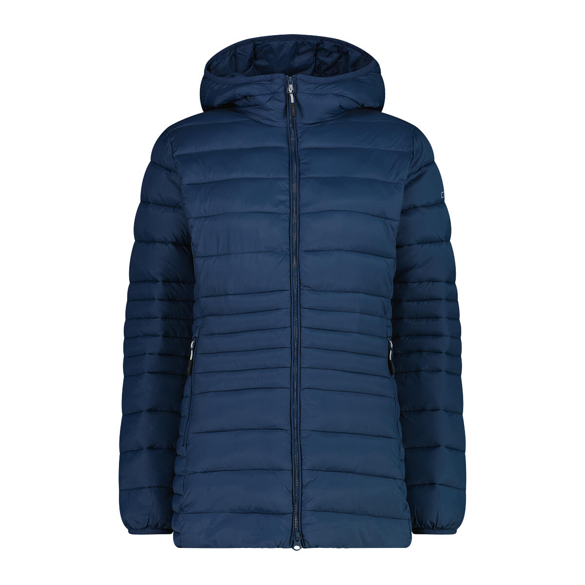 Długa kurtka puchowa z kapturem na zamek Sorona Aura damska CMP