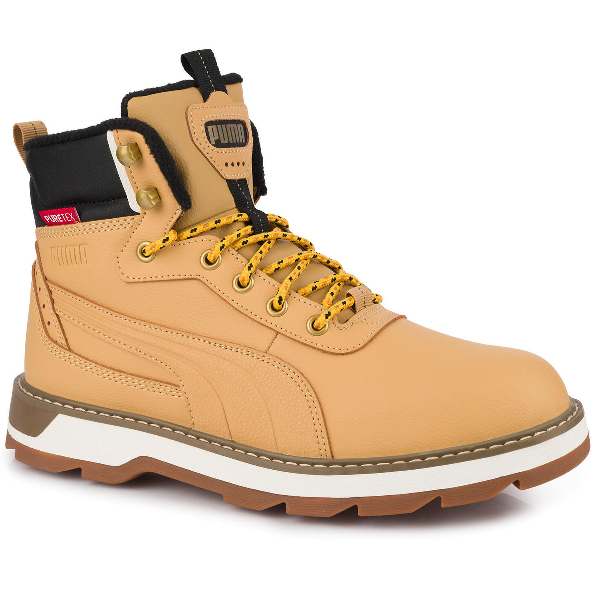 Męskie buty sportowe trapery wysokie ocieplane brązowe PURETEX PUMA DESIERTO