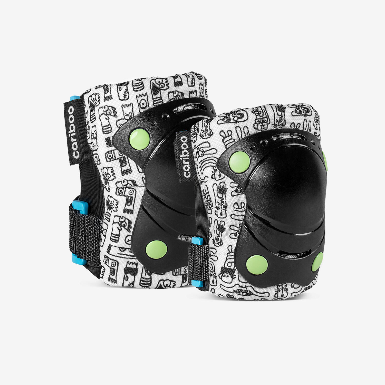 Ochraniacze dla dzieci Cariboo Jump M 2-pack (zielono-niebieskie) -4839