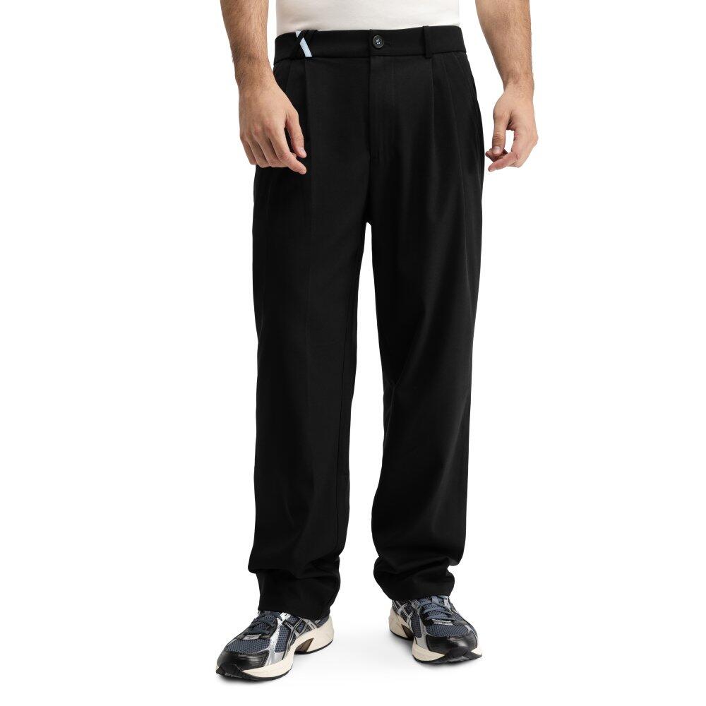 Męskie spodnie z szerokimi nogawkami Siroko Kram Black