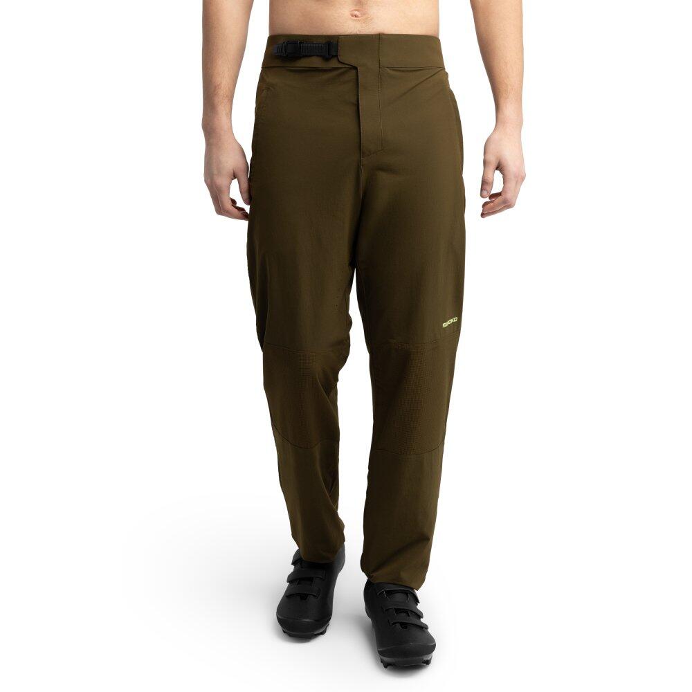 Męskie długie spodnie rowerowe MTB Kolarstwo Siroko MTB Drivetrain Green