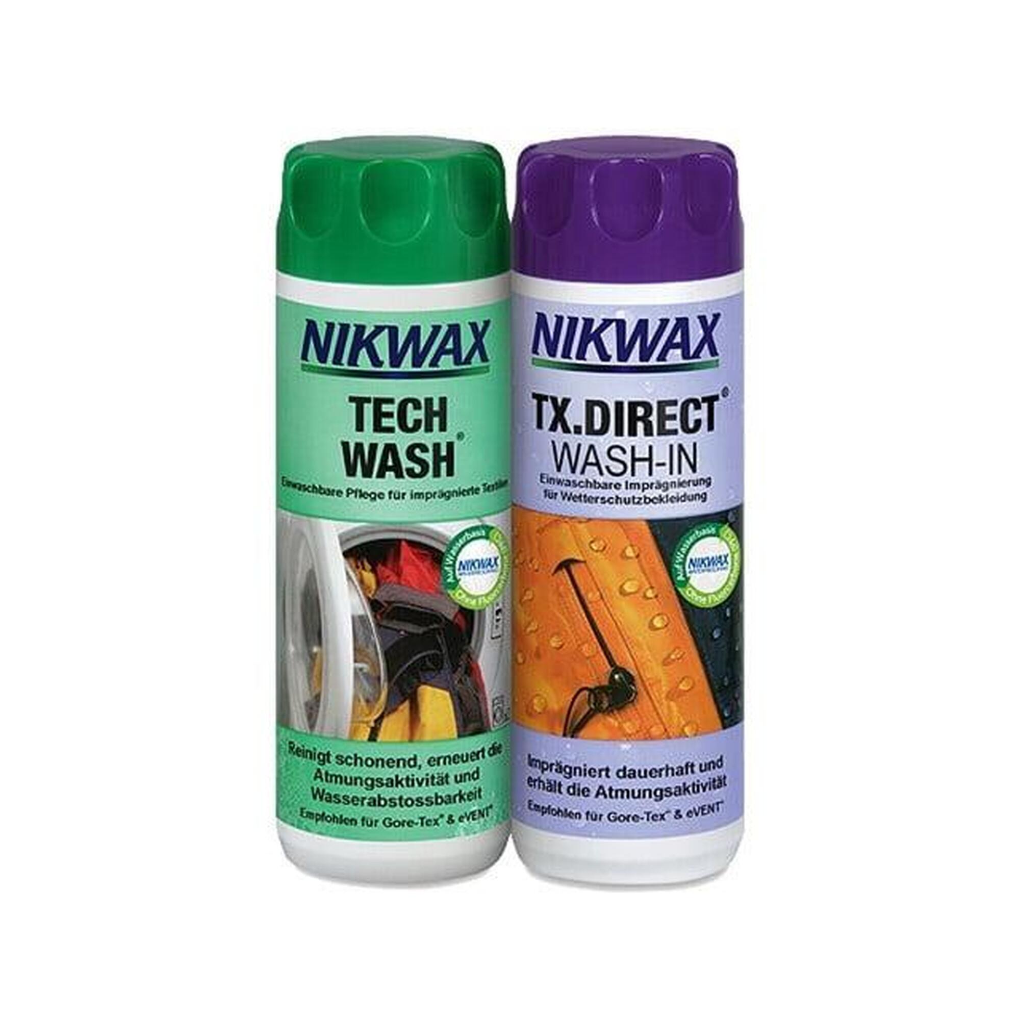 Zestaw do pielęgnacji odzieży outdoor Nikwax Tech Wash + TX. Direct 2 x 300 ml