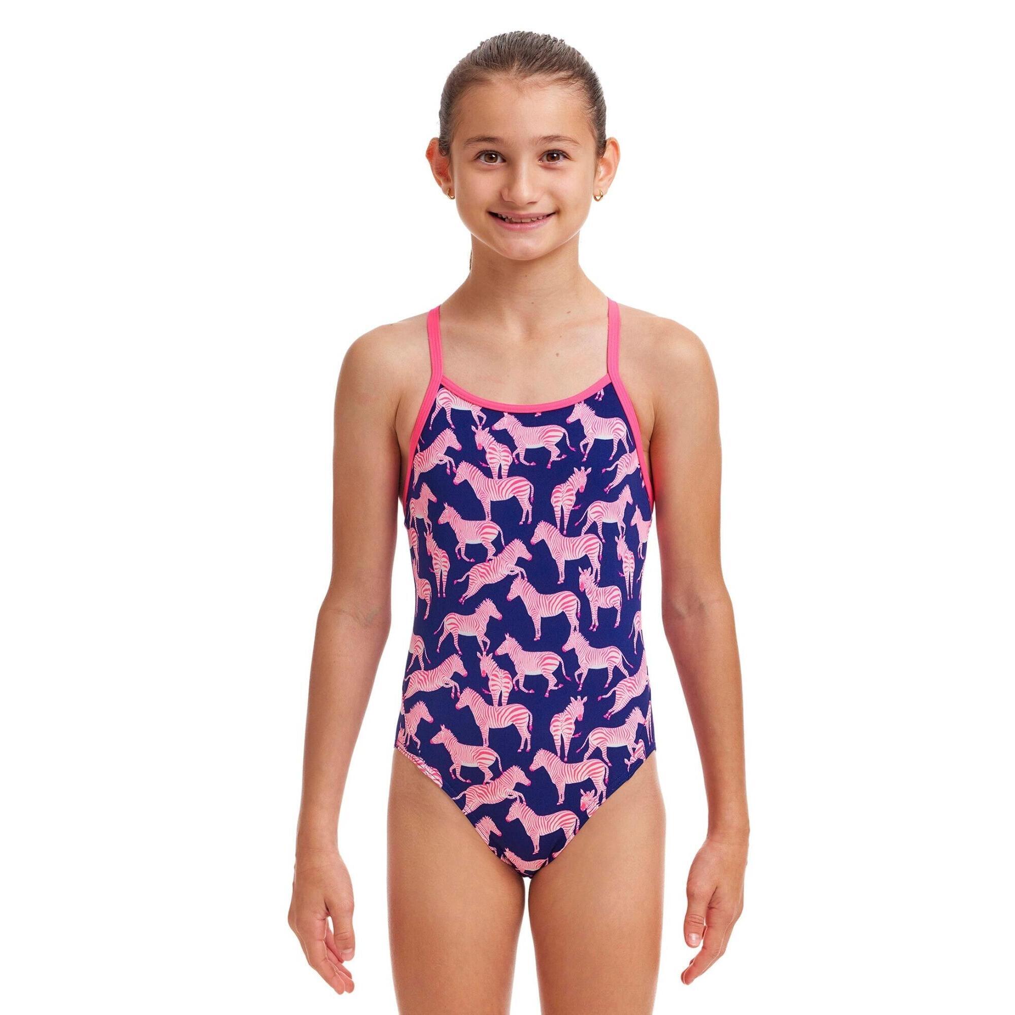 Strój kąpielowy jednoczęściowy dziewczęcy Funkita Sweet Stripes