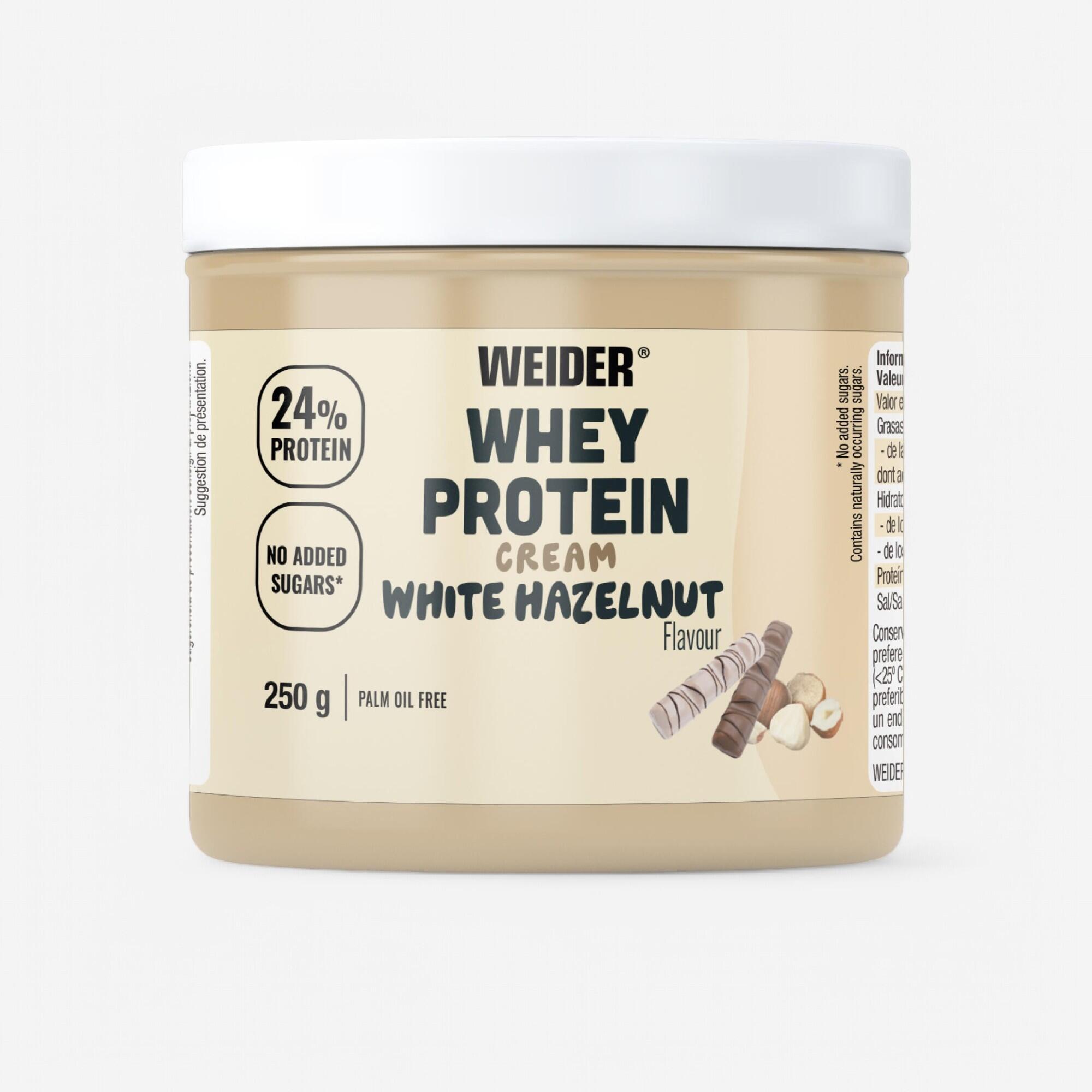 Krem proteinowy Whey Protein Cream biała czekolada z orzechami laskowymi 250 g