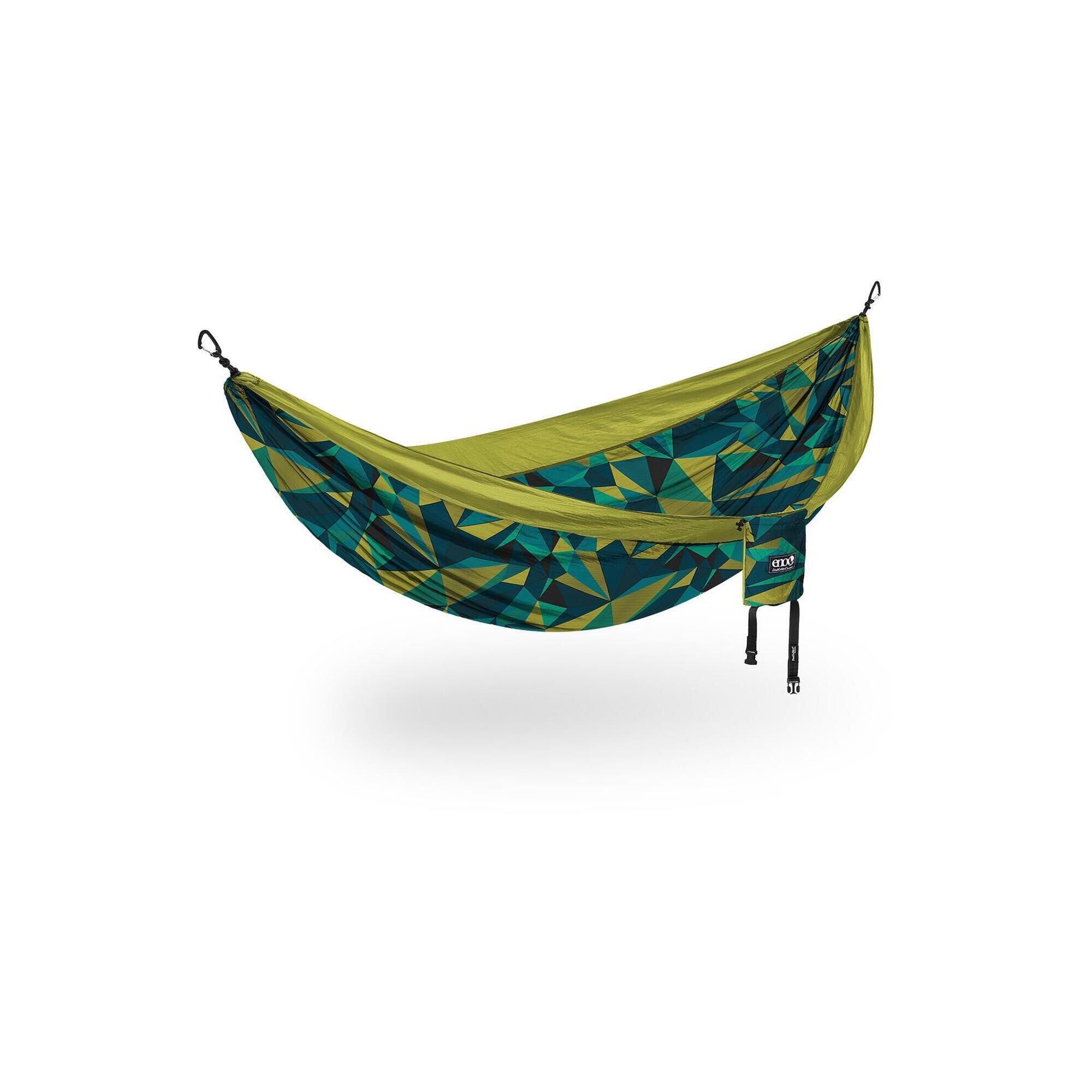 Hamak turystyczny ENO DoubleNest Print Hammock - boulder/melon