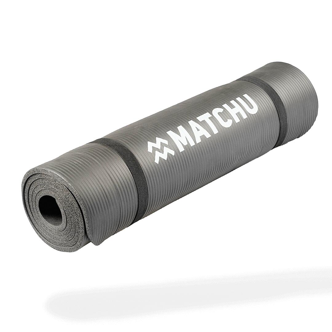 Mata do Jogi - Mata Gimnastyczna - Mata fitness - 180 x 60 x 0,9 cm - Szara