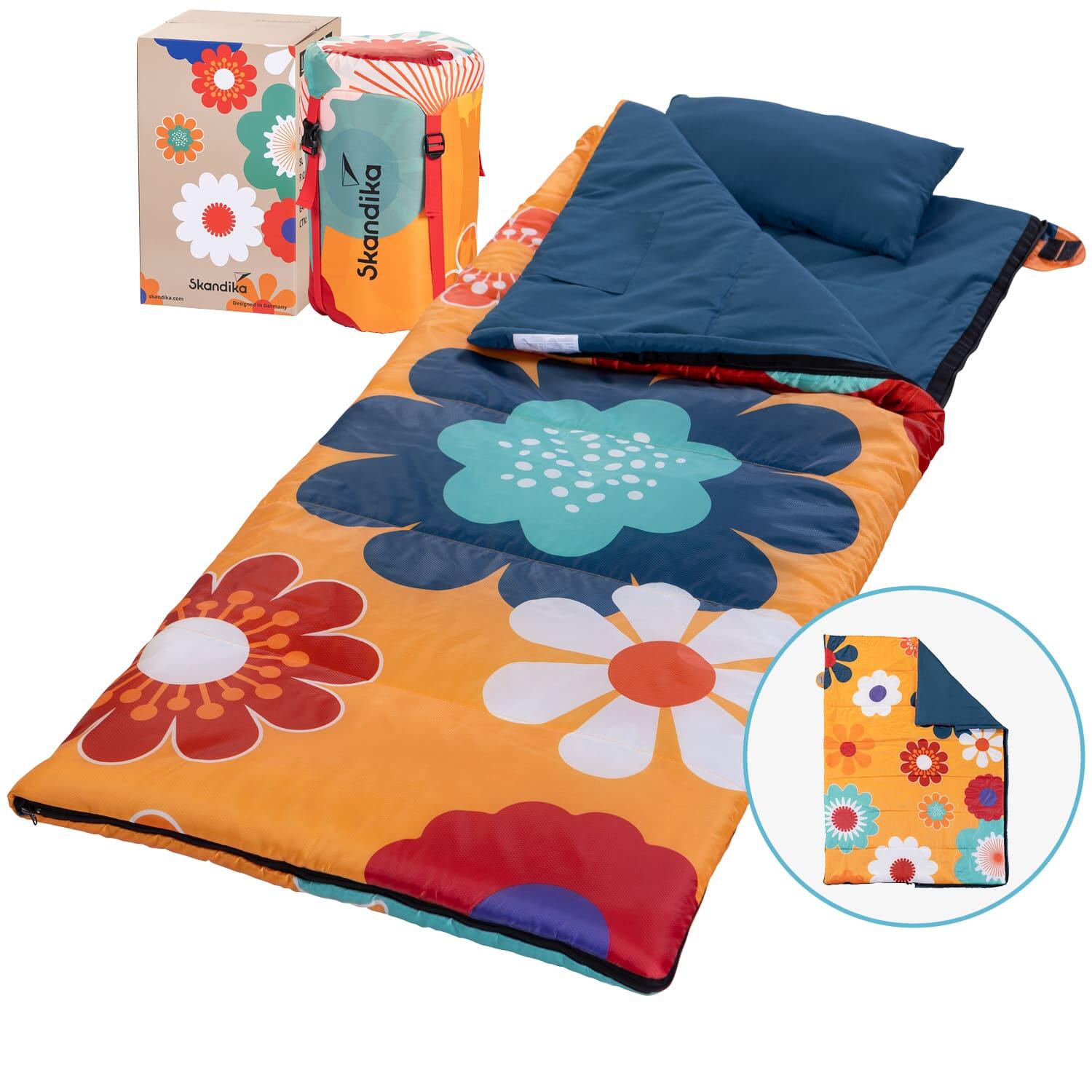 Śpiwór kempingowy, turystyczny Sovro 190 Flower, 3 sezony, możliwość łączenia