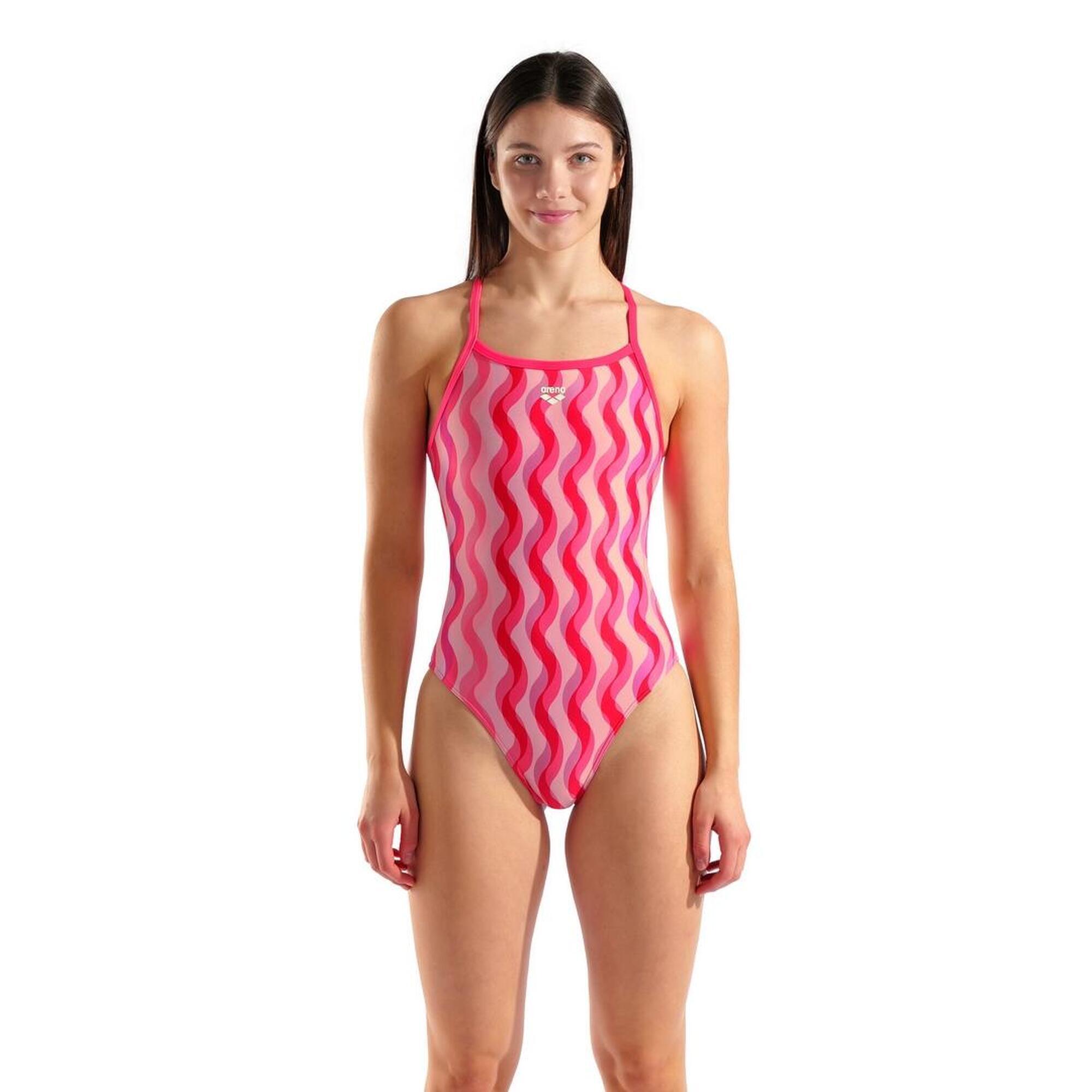 Strój Kąpielowy Damski Arena Ripple Print Swimsuit