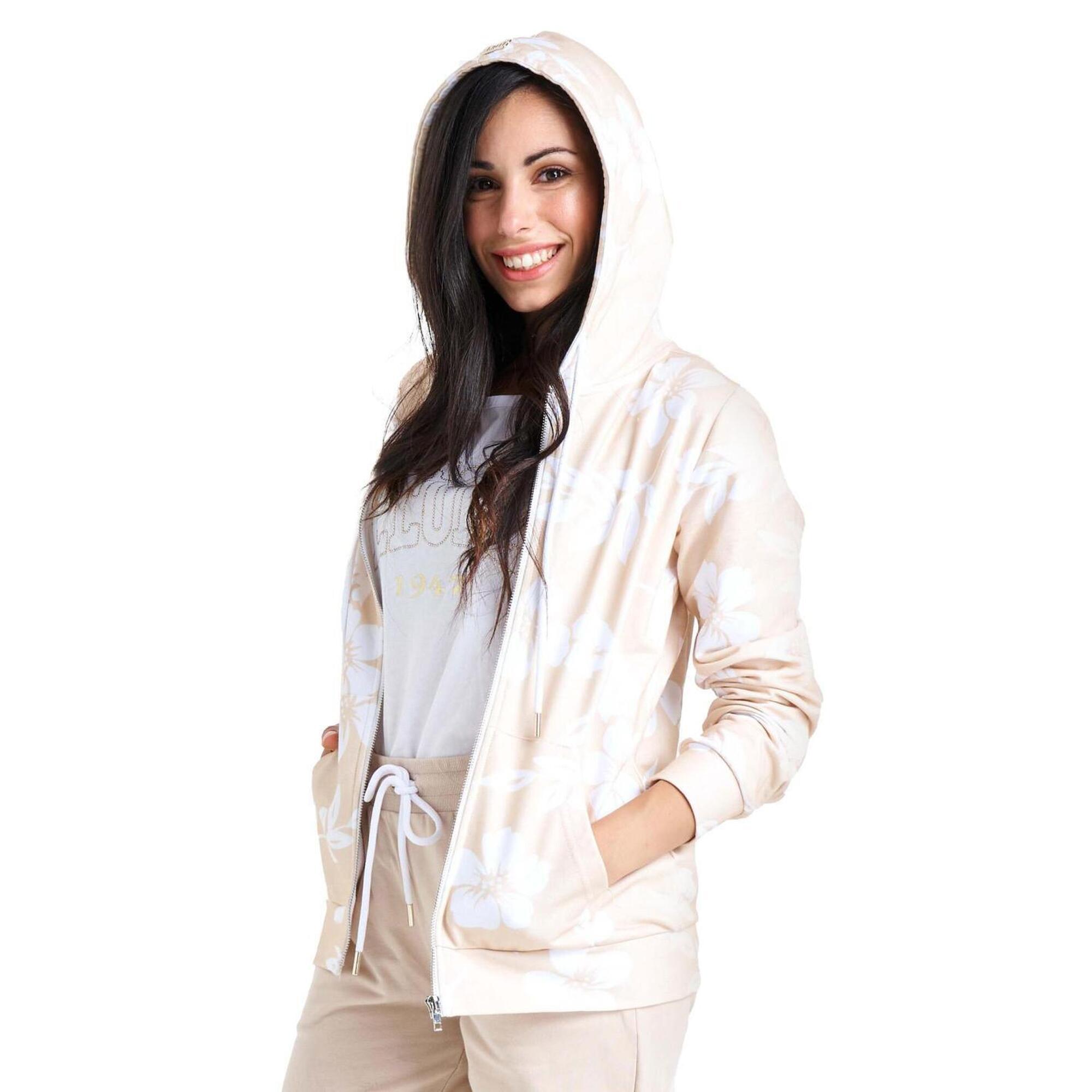 Damski elegancki dres bokserski z kapturem i zamkiem błyskawicznym