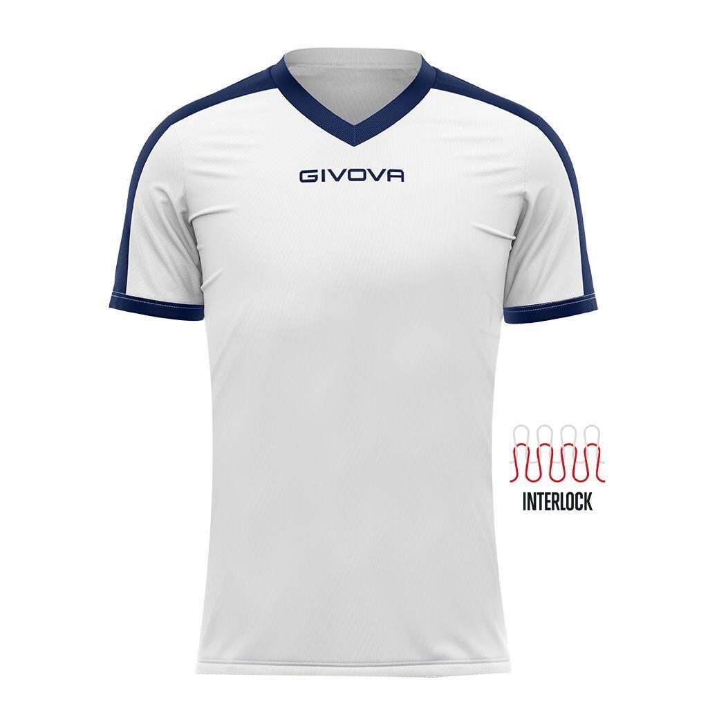 Givova Revolution Sport T-shirt 3XL Biały/Niebieski - Komfort i Wydajność
