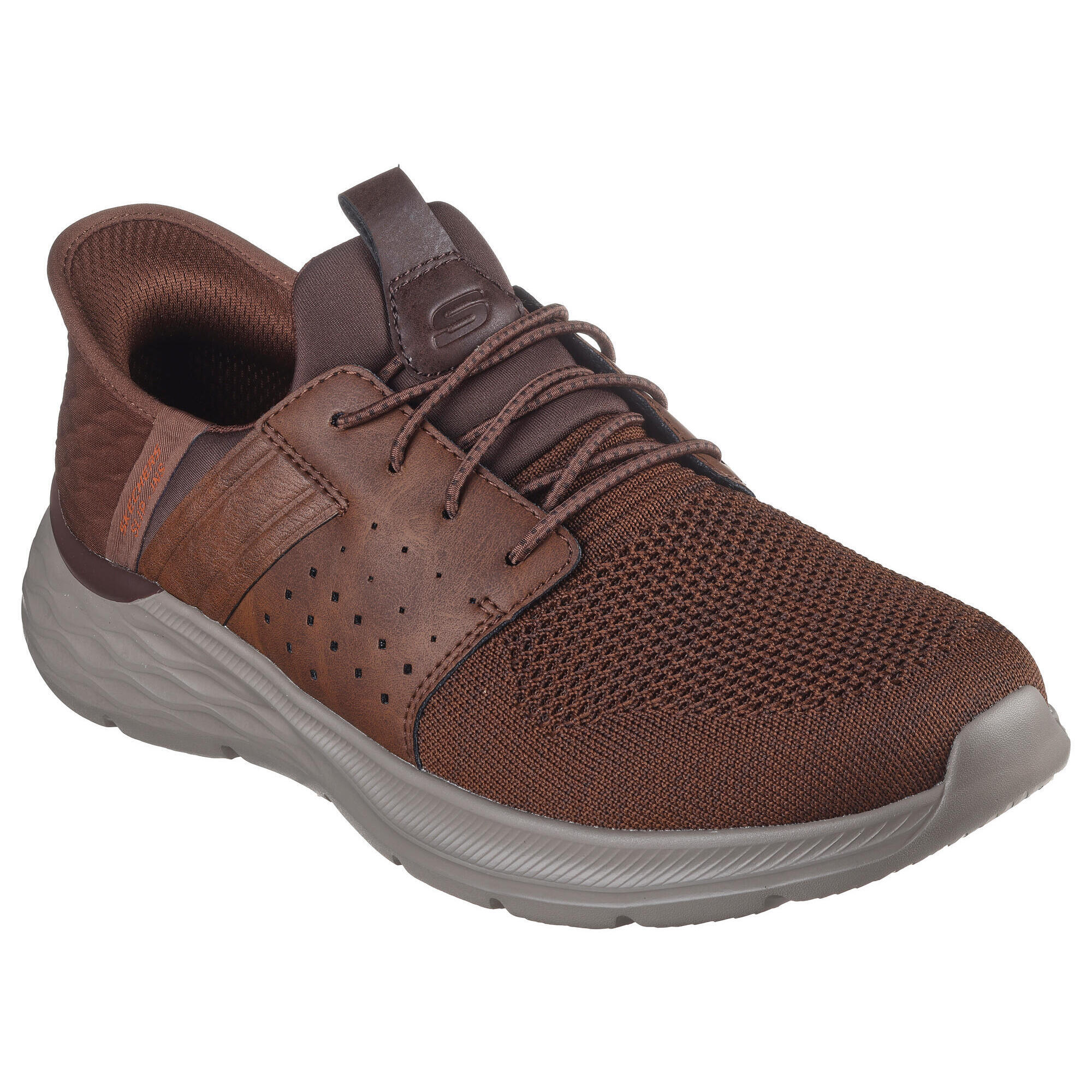Buty SKECHERS GARNER - NEWICK SLPI - INS Brązowy