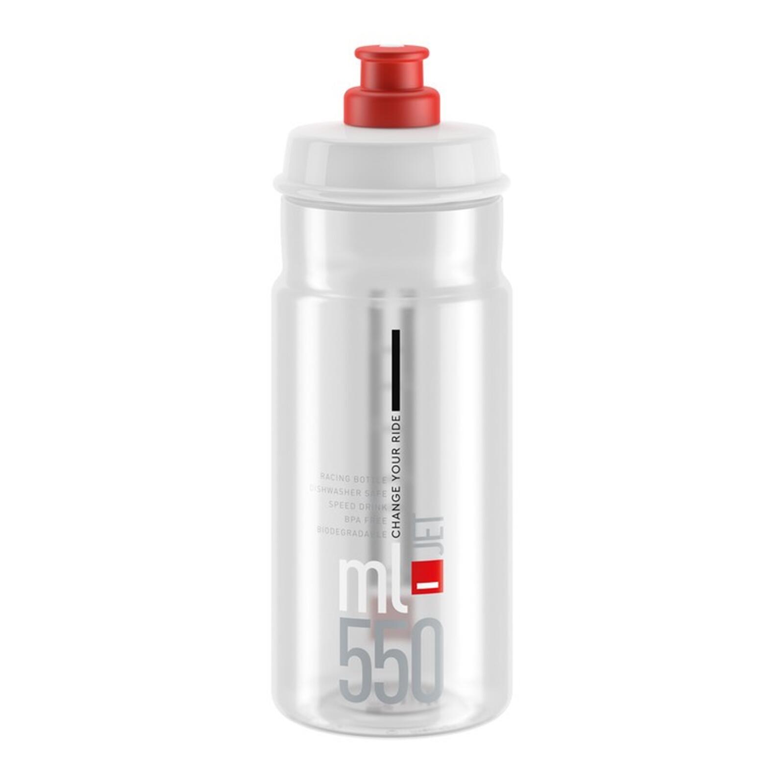 Bidon Jet Clear Czerwony 550ml, Elite