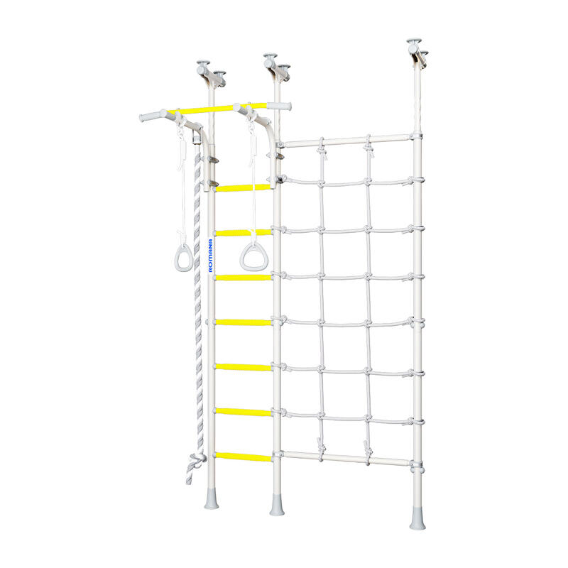 drabinka gimnastyczna Wallbarz Funny Monkey 9D żółto-srebrna