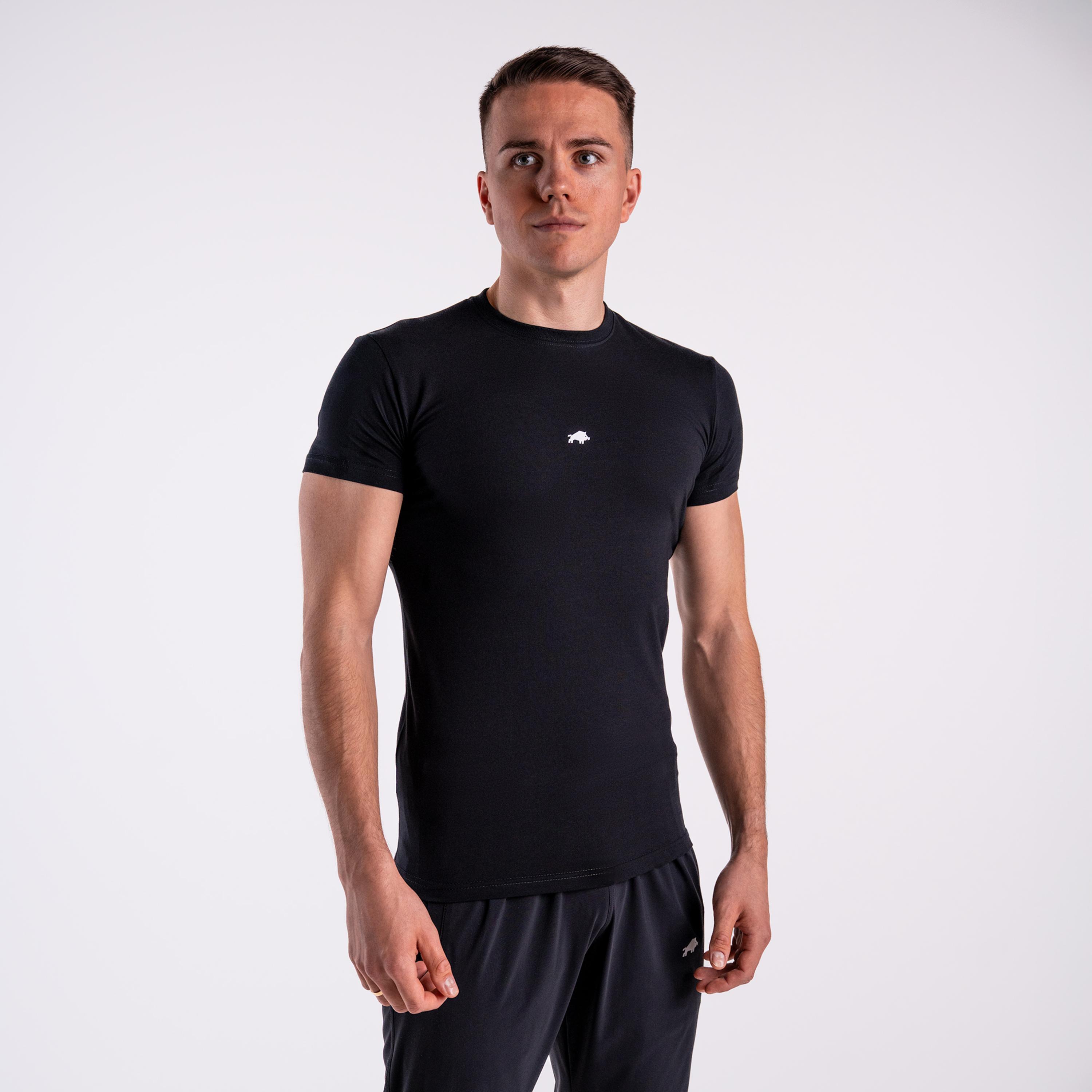 Koszulka slim basic DZIK® czarna