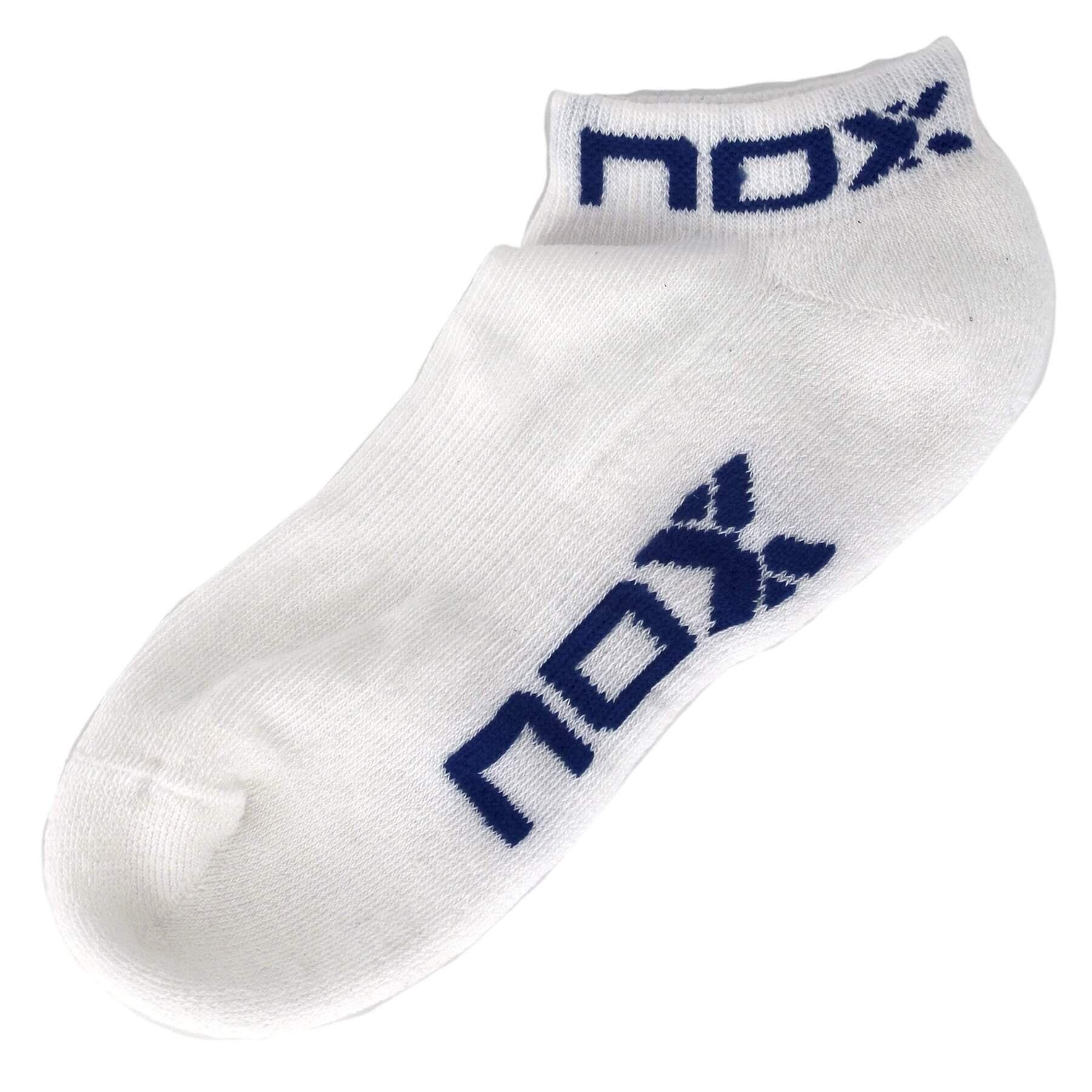 Women's White And Blue Nox Ankle Socks