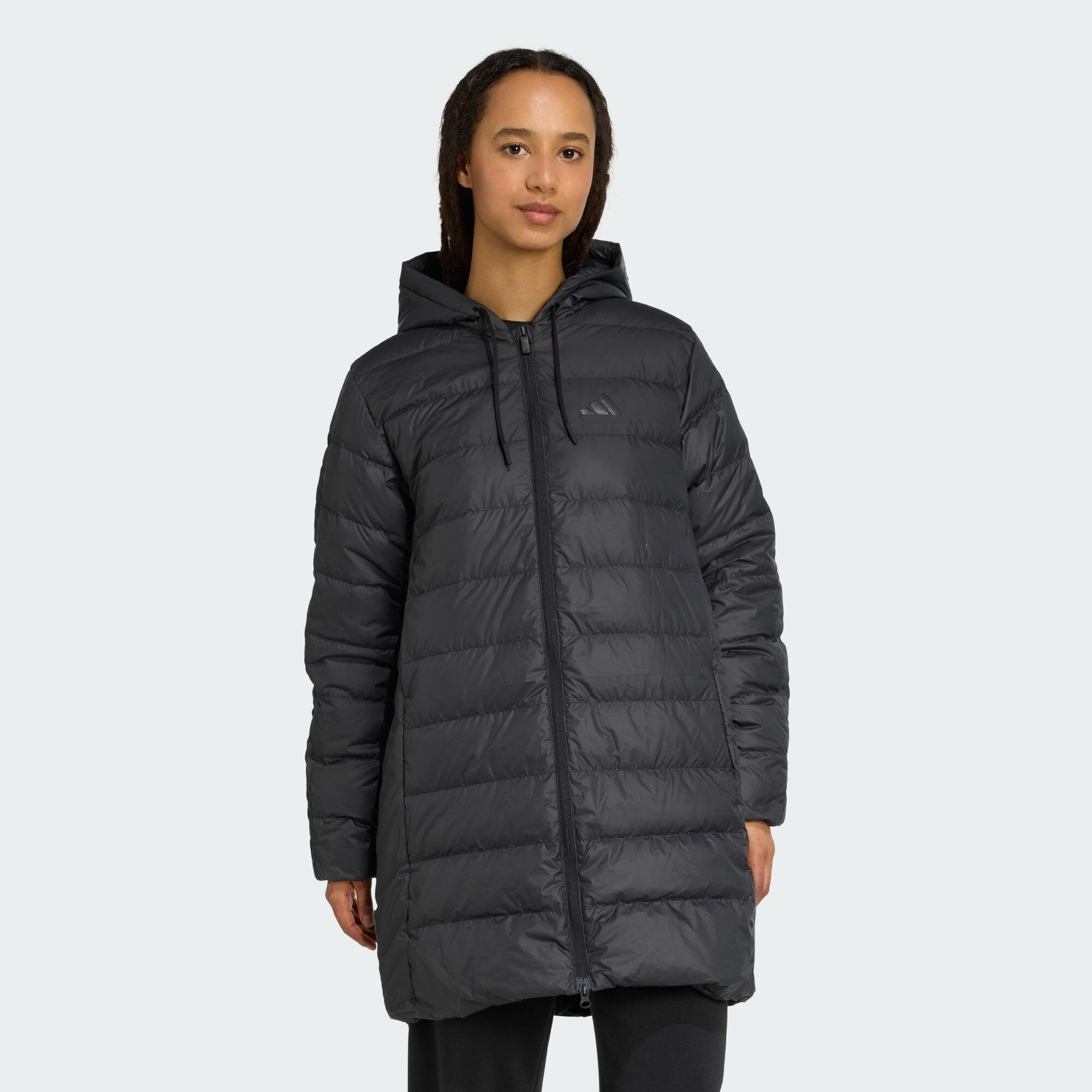 Parka z kapturem Essentials CLIMAWARM 3-Stripes Light Down