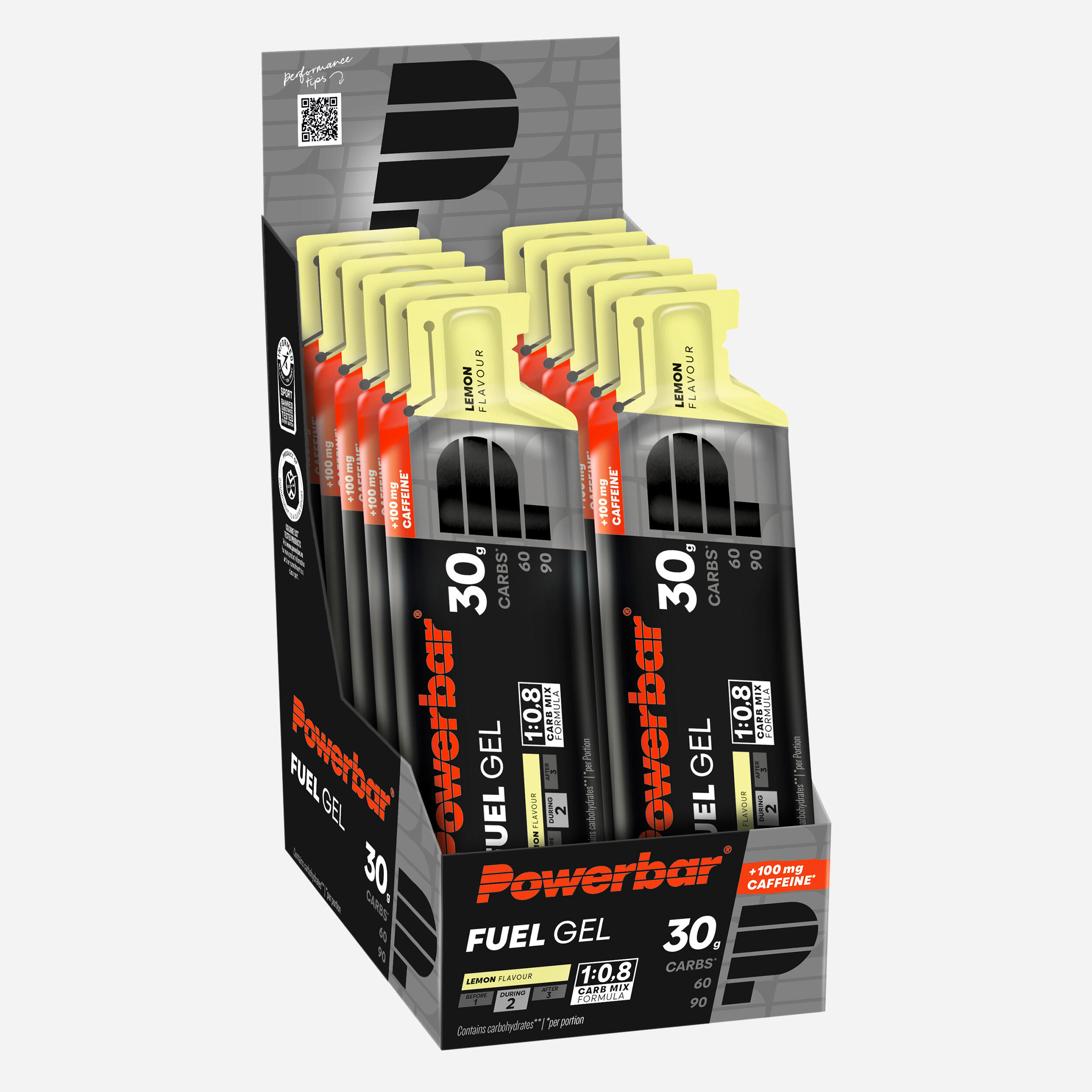 Żel energetyczny PowerBar z kofeiną cytrynowy Blackline x 12