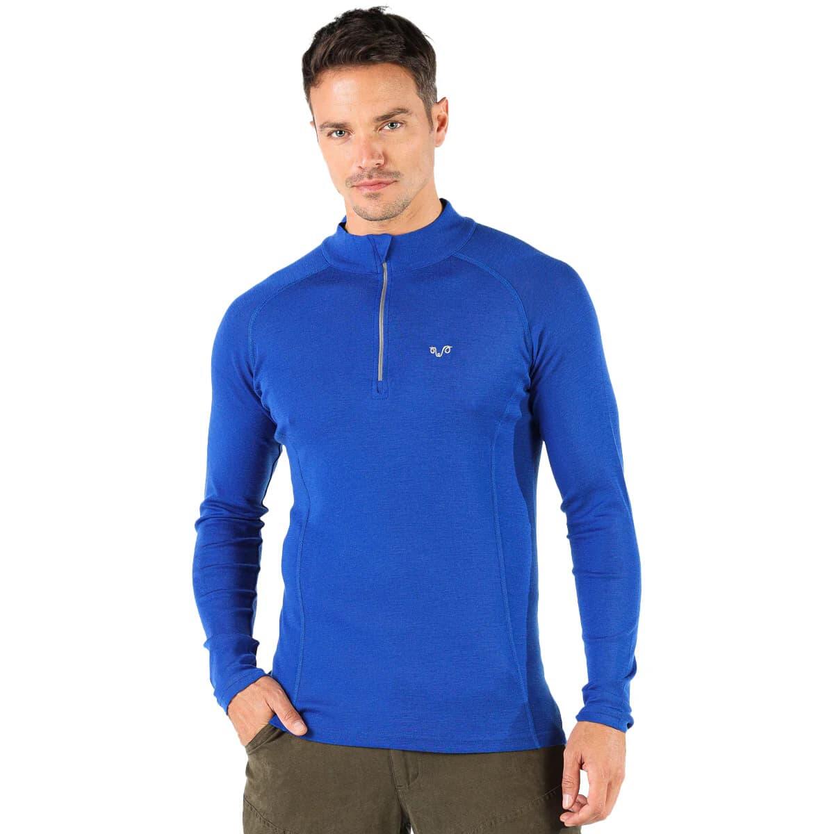 Astro - męska koszulka 100% wełna merino z zamkiem (195 g/m²)