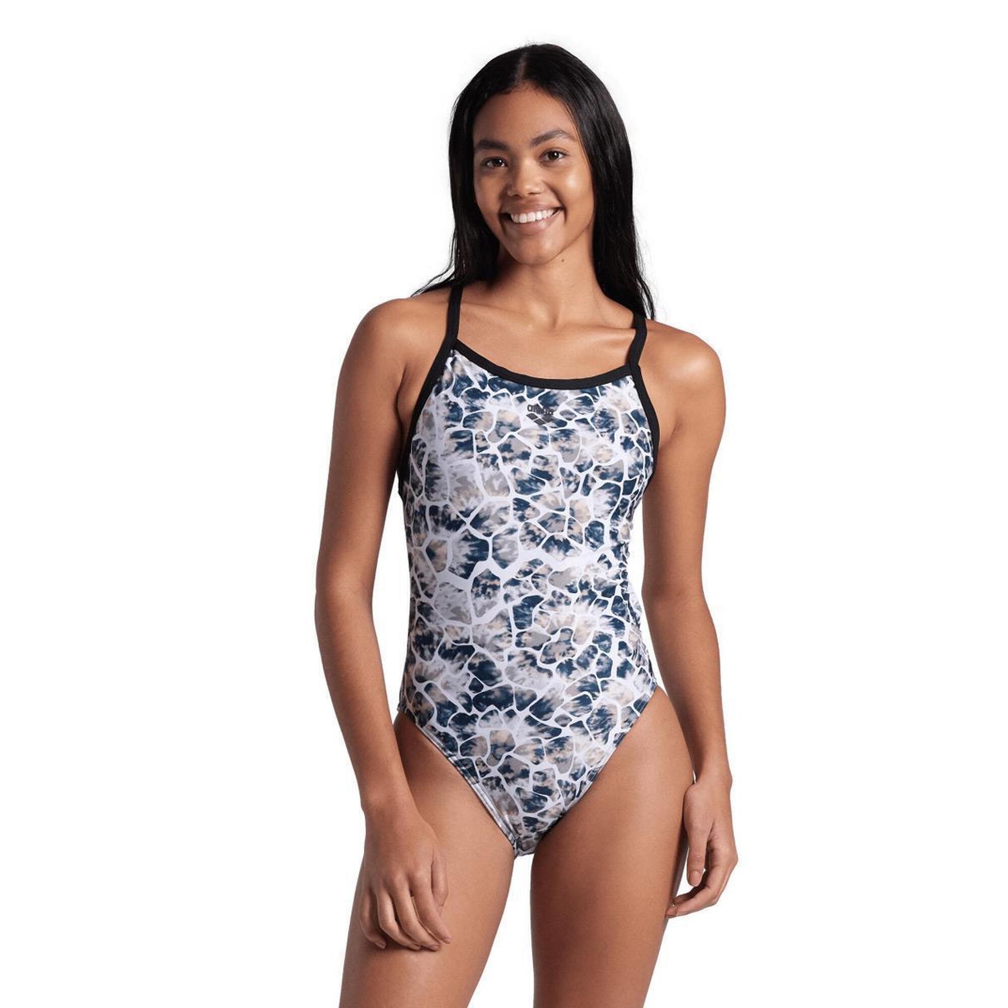 Strój Kąpielowy Arena Earth X Criss Cross Back – Czarno/Biały – Rozmiar 28