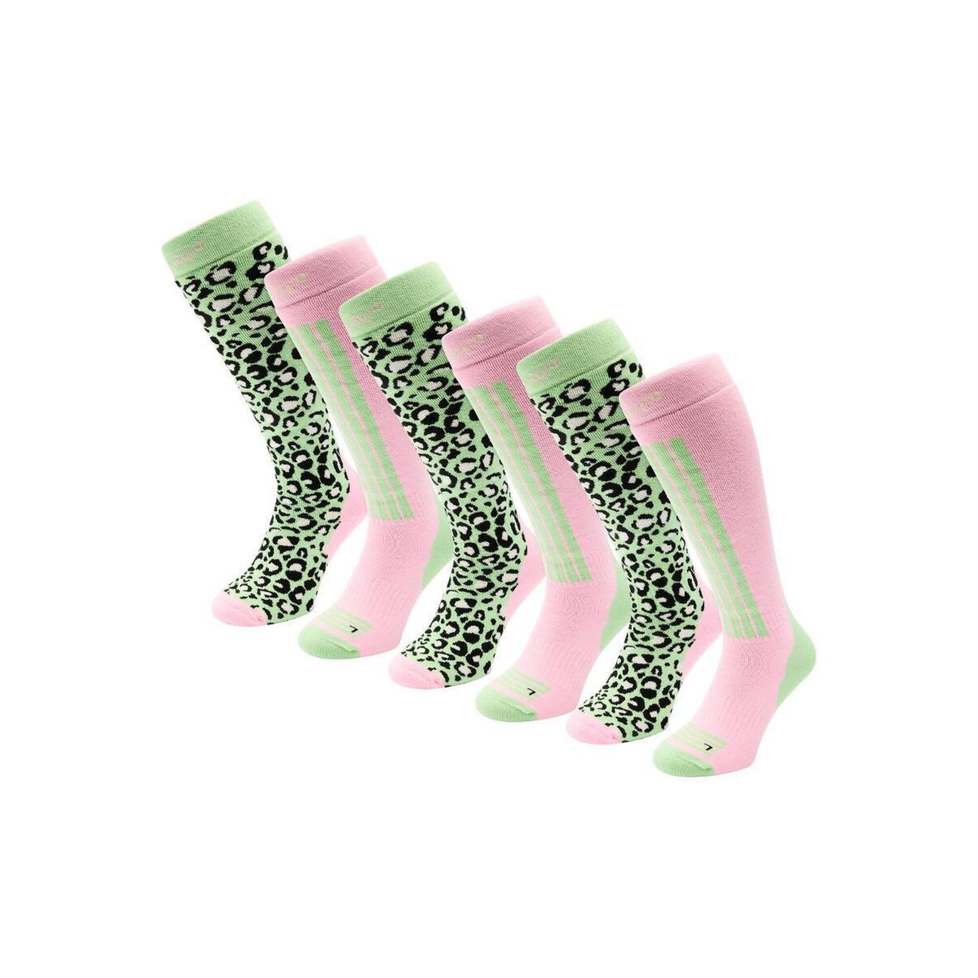 Skarpety narciarskie - Damskie - 6 par - Awokado