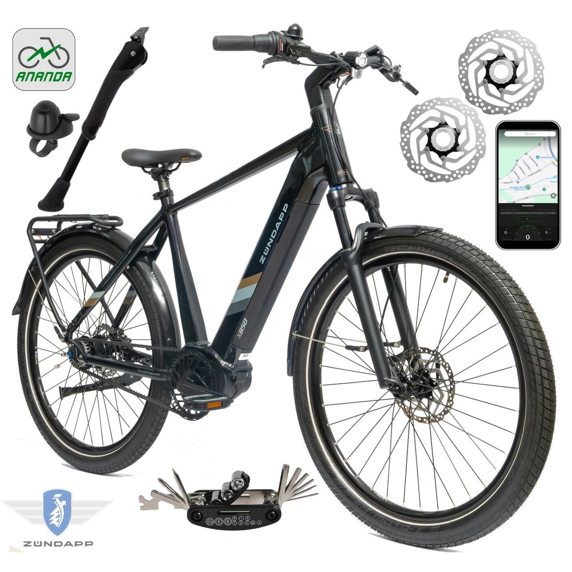 Rower Elektryczny Męski Miejski 27,5" SHIMANO Nexus Aplikacja 2025 LCD 250W