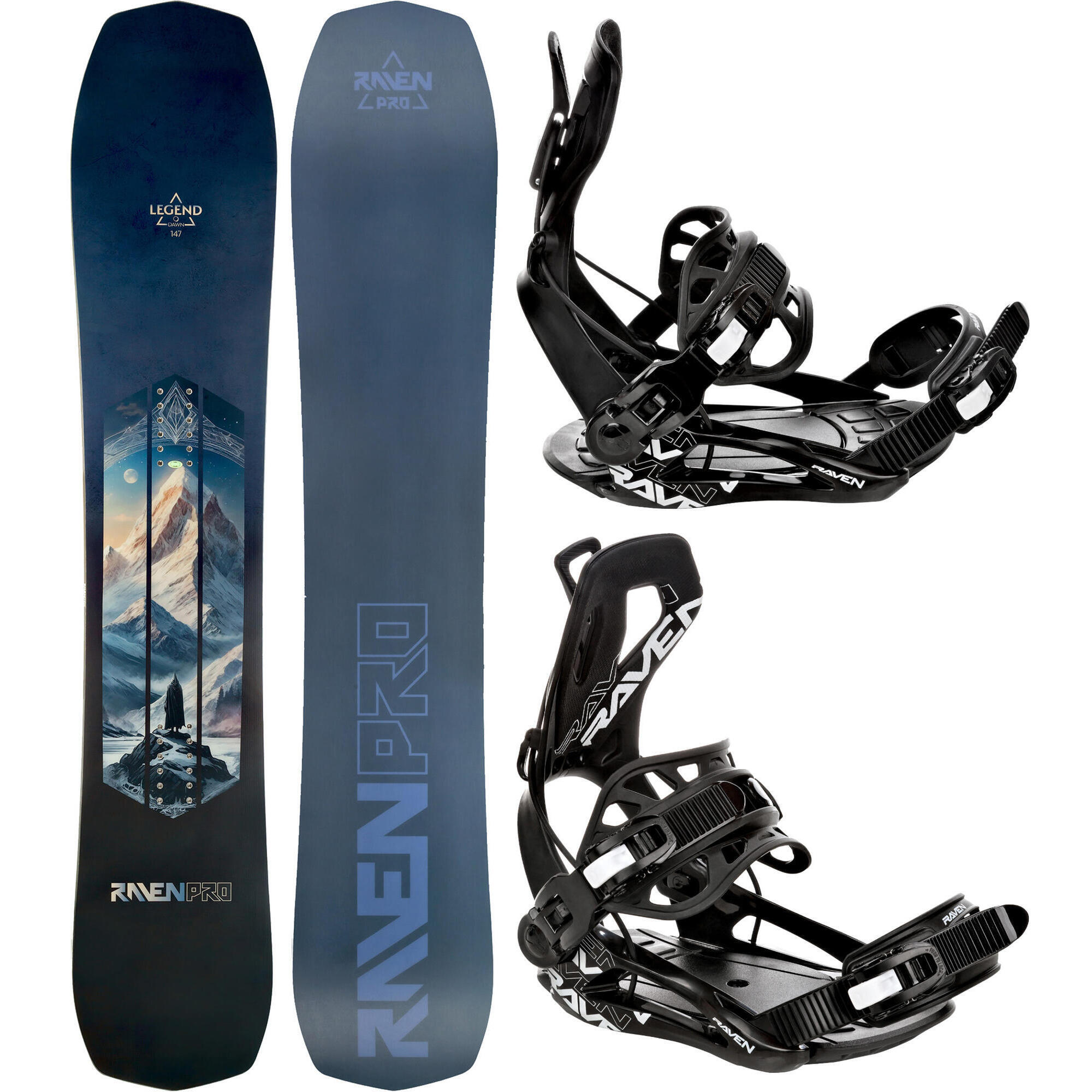 Zestaw Deska snowboardowa Raven PRO Legend + wiązania Raven FTM450