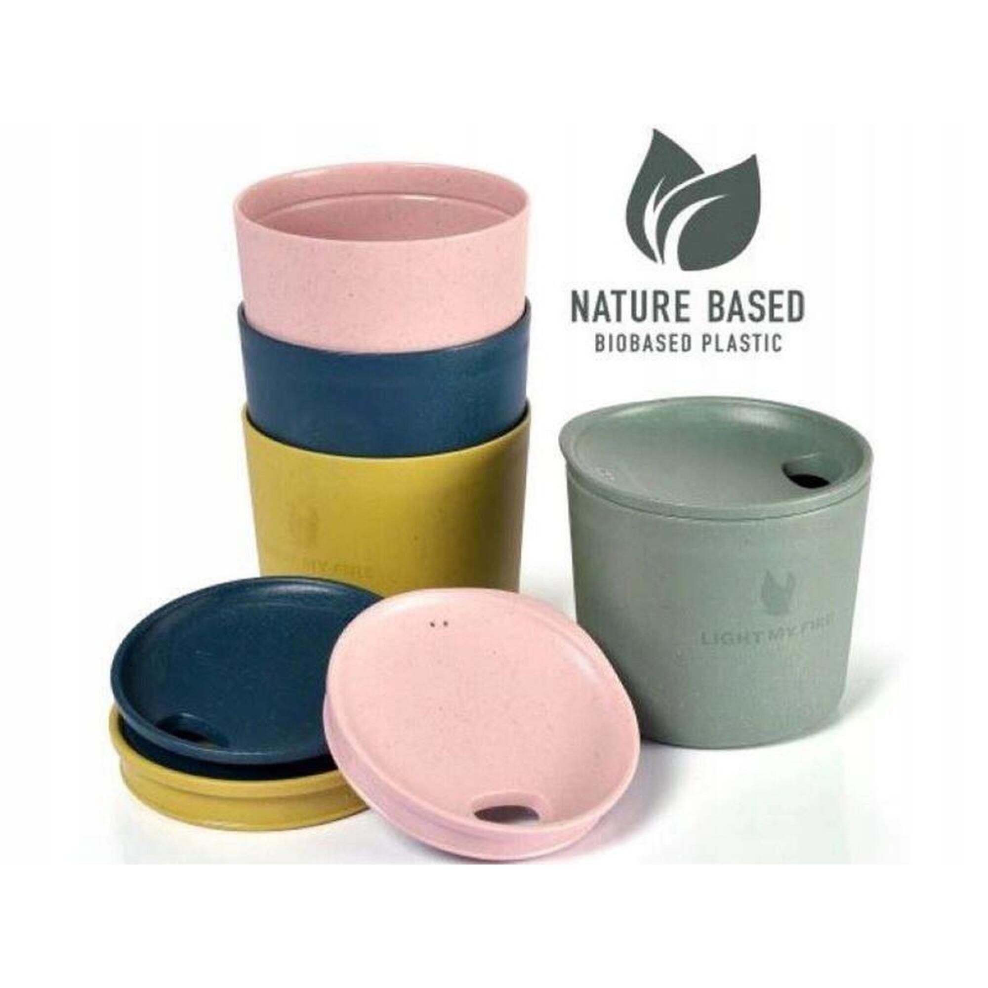 Kubki zestaw 4 sztuk Lid Short nature
