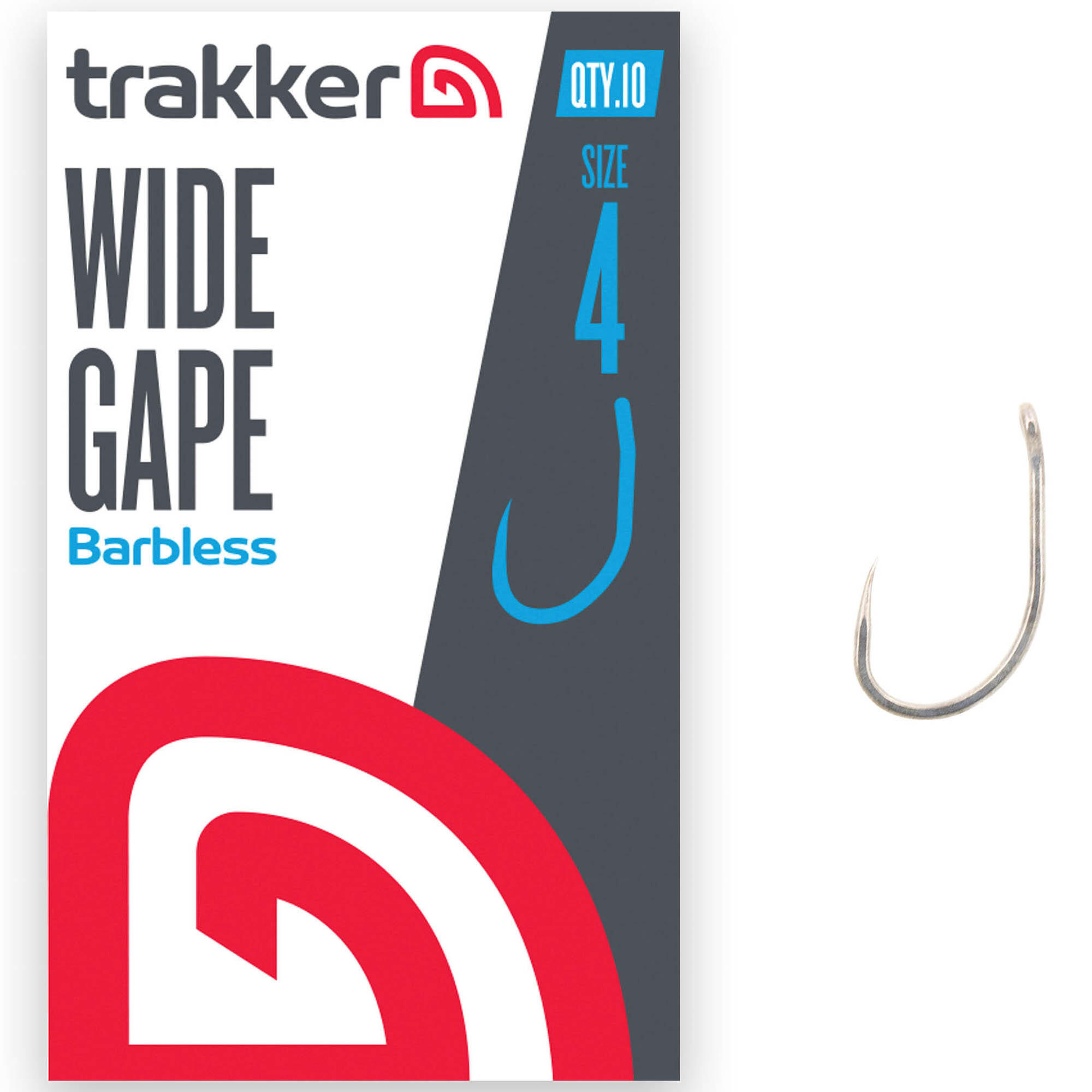 Haczyki Karpiowe Bezzadziorowe Trakker Wide Gape Hooks Barbless R. 4