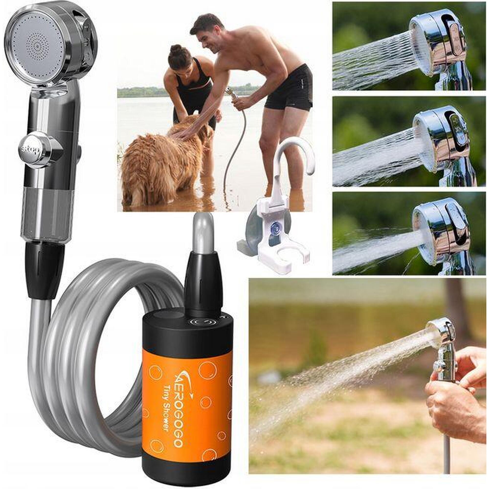 Przenośny prysznic z wyświetlaczem LED i 3 trybami Aerogogo Tiny Shower RB-01