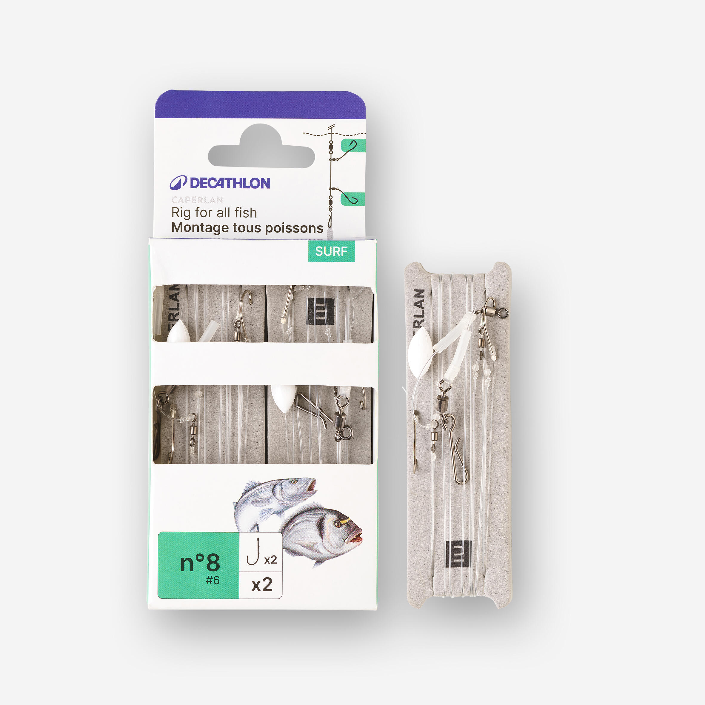 Zestaw surfcastinowy uniwersalny X2 haczyk nr 8