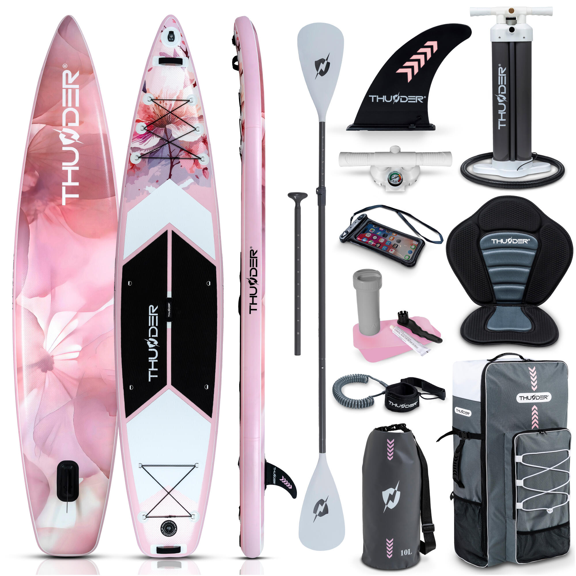 Deska SUP pompowana akcesoria THUNDER ROSEA 365cm