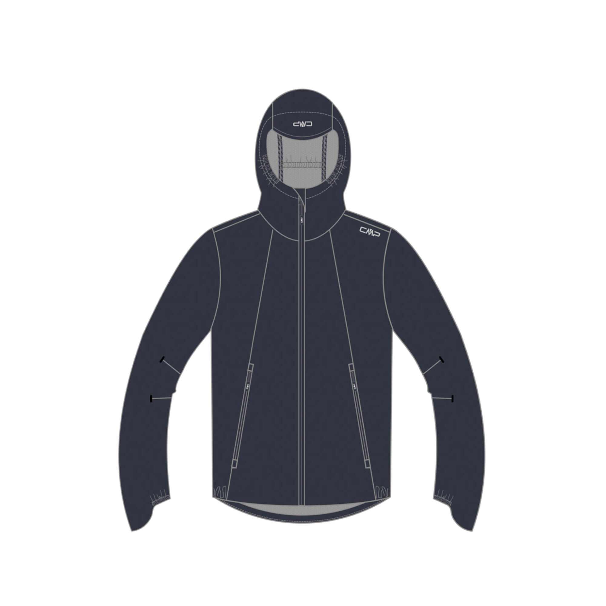 Kurtka nieprzemakalna z stałym kapturem CMP